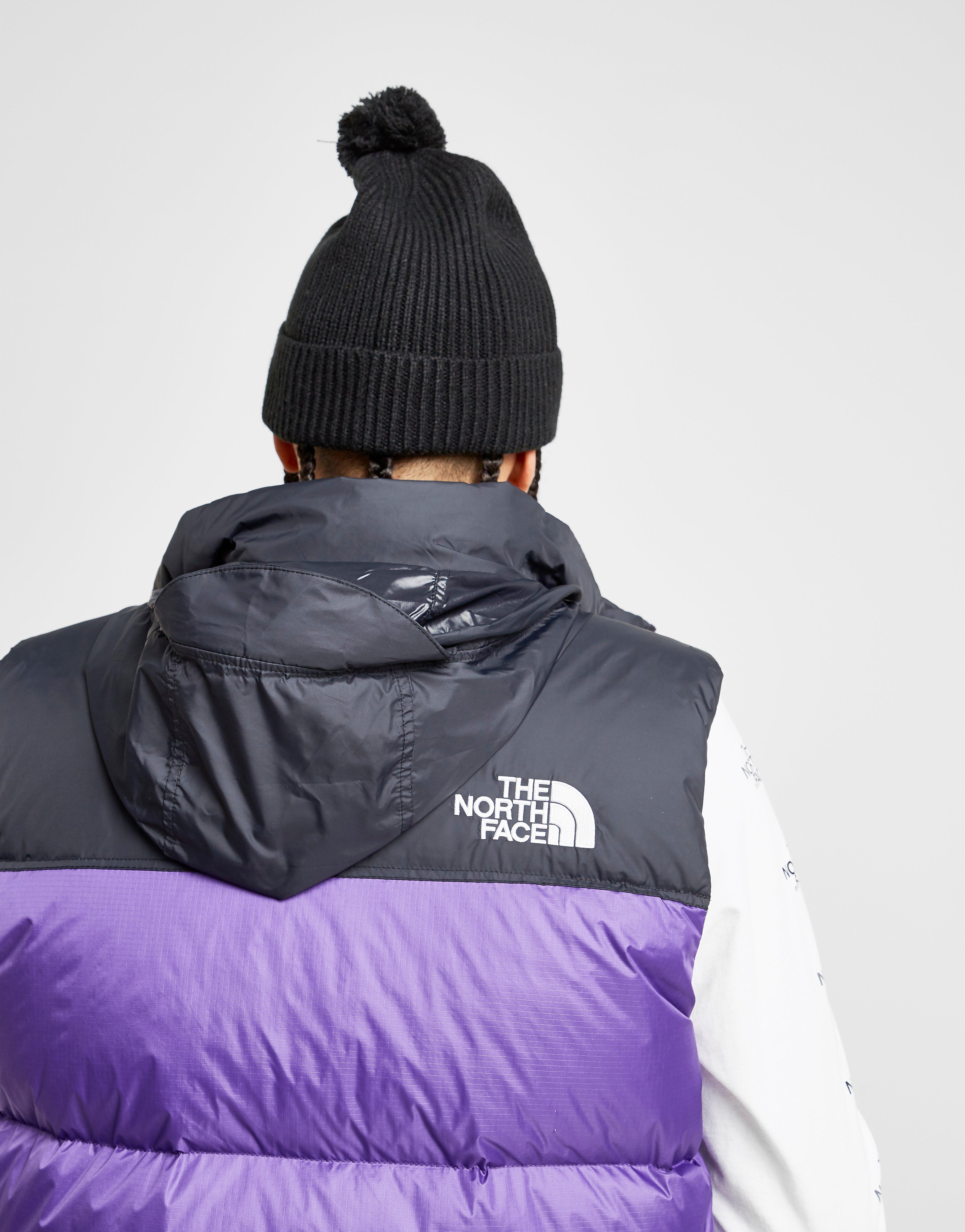 north face gilet purple