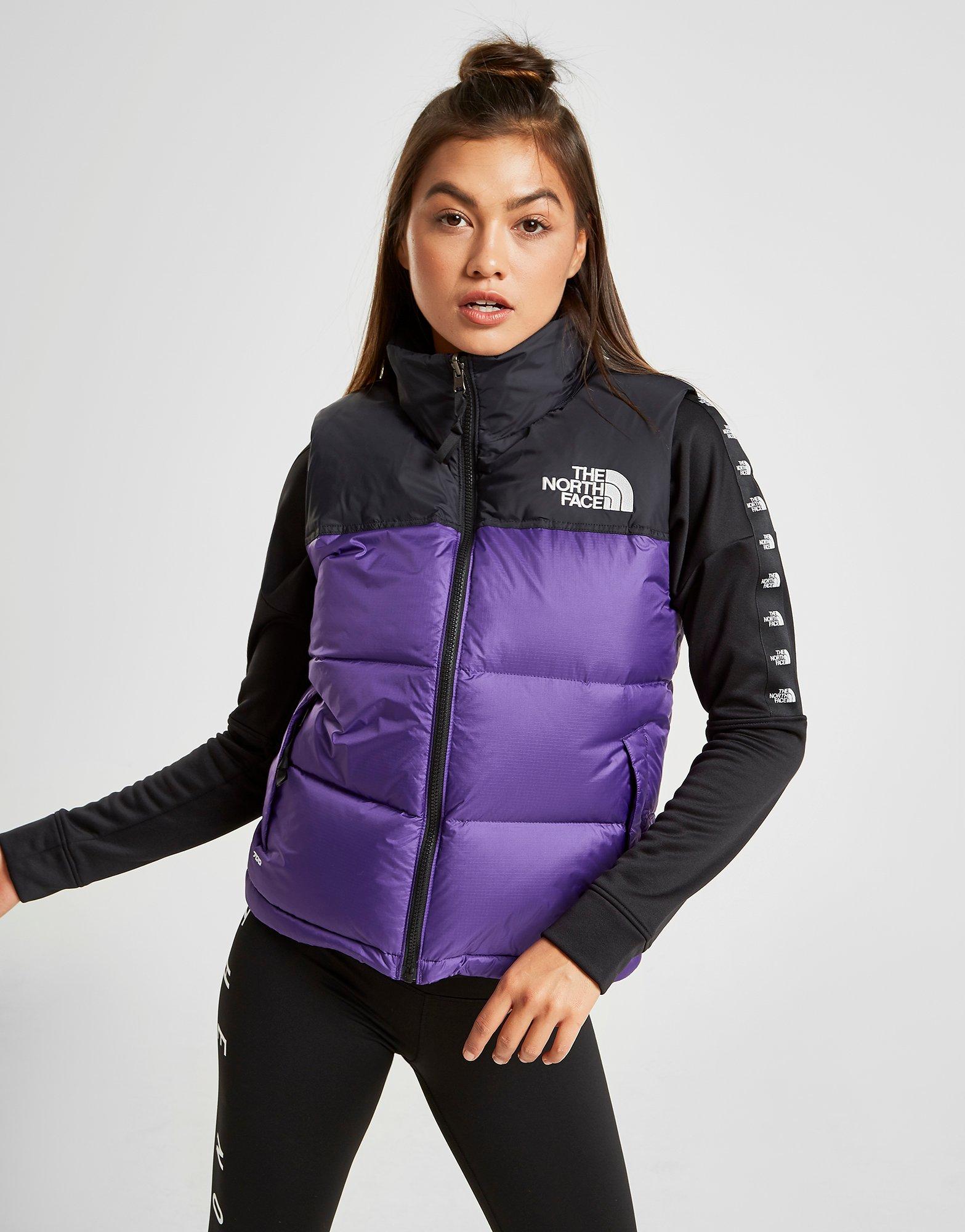 north face purple gilet