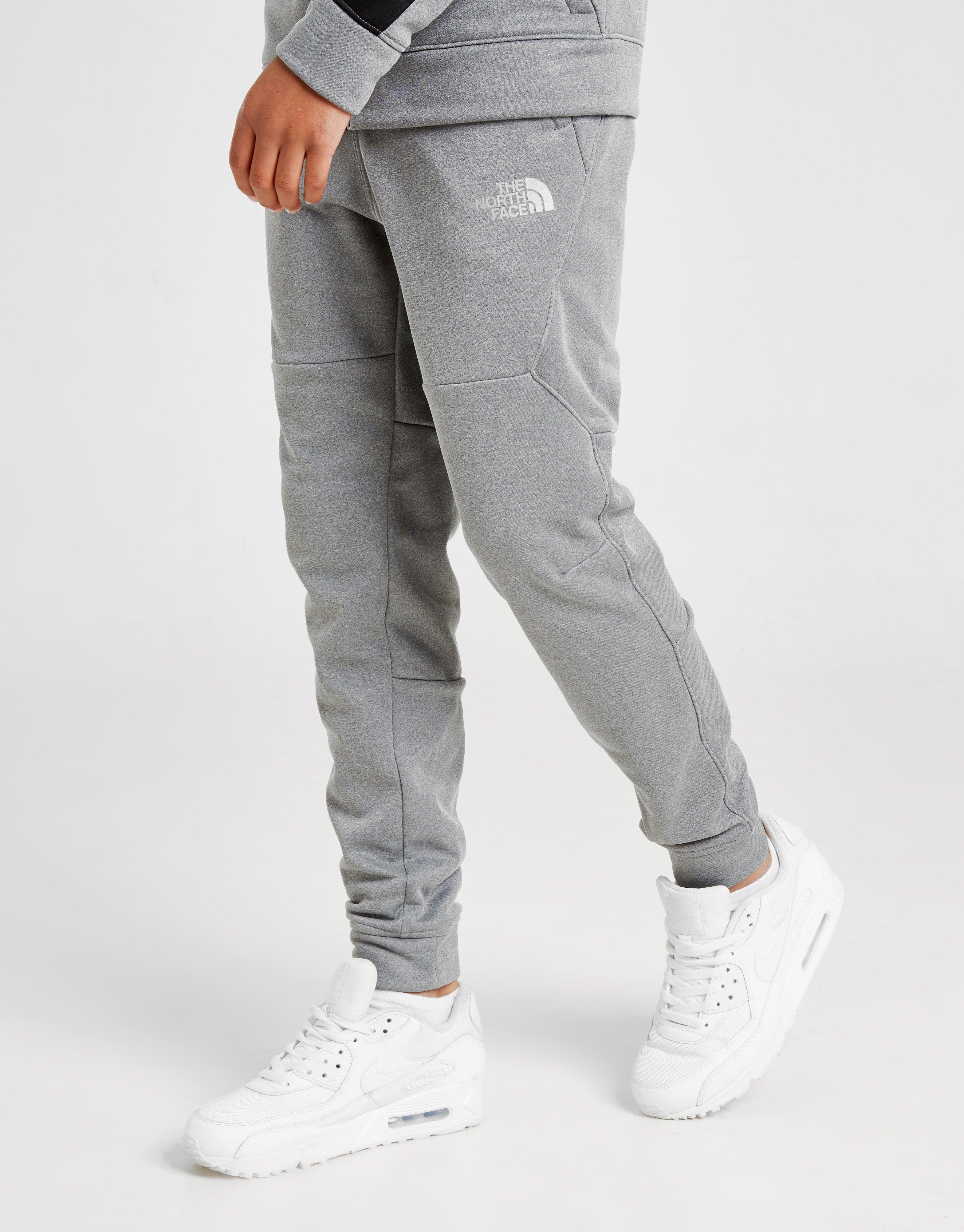 grey north face track pants