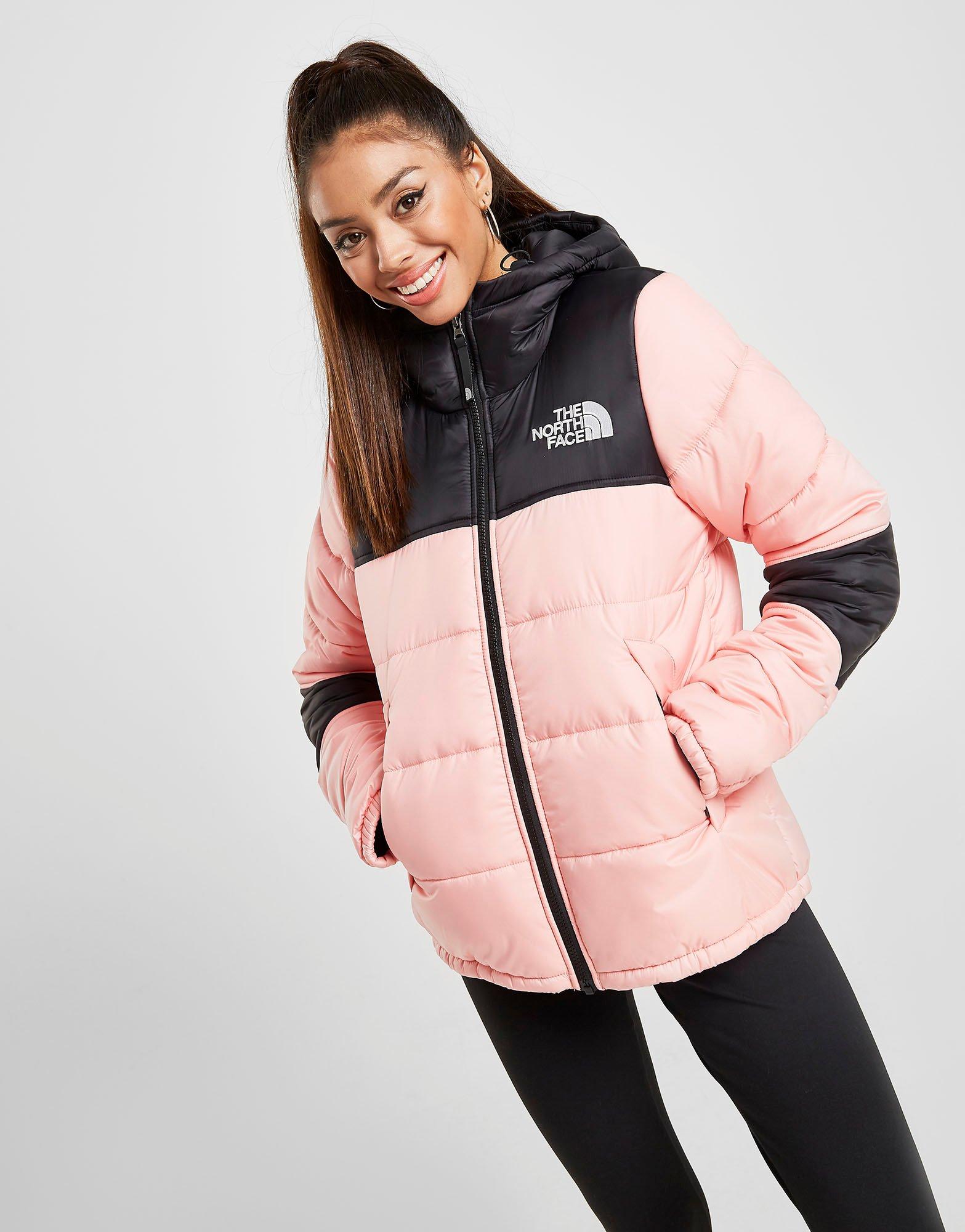 north face panel wind jacket pink