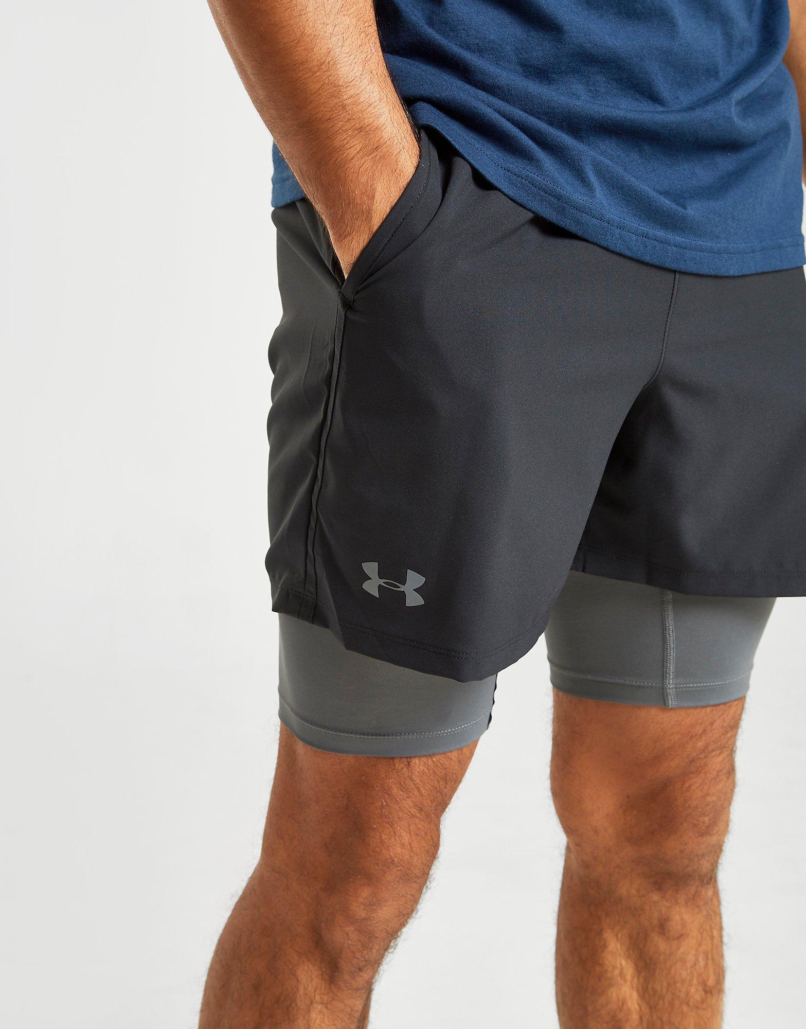 under armour qualifier 2 in 1 shorts