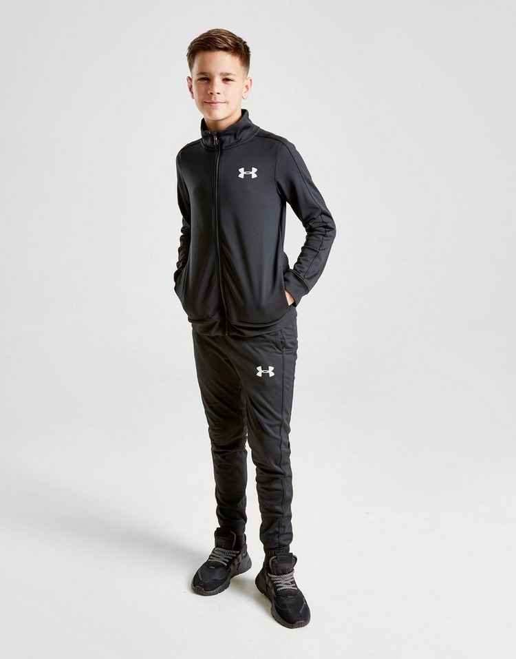 Buy Black Under Armour Poly Tracksuit Junior | JD Sports | JD Sports ...