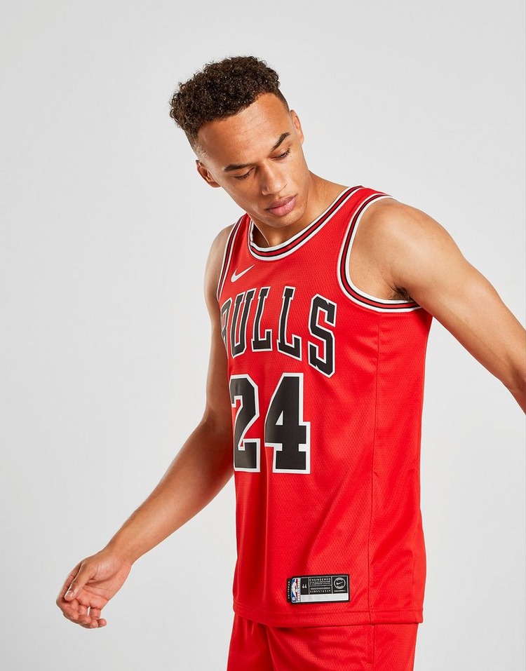 Koop Rood Nike NBA Chicago Bulls Swingman Markkanen #24 Jersey Heren ...