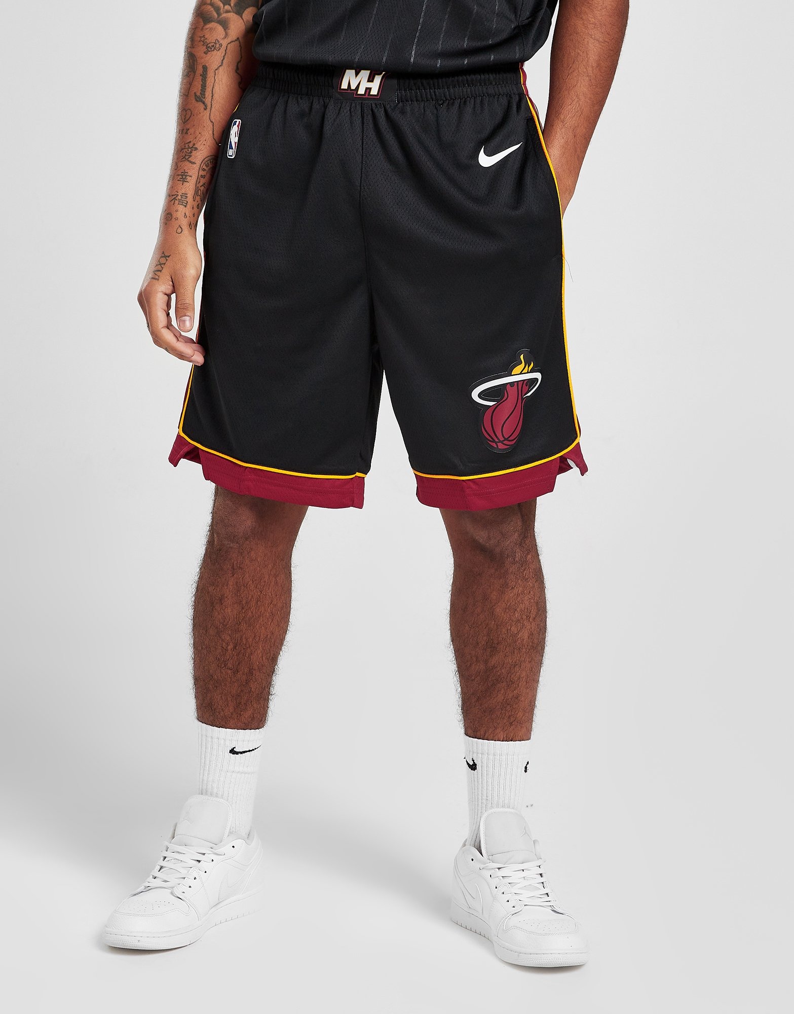 Men's Miami Heat Nike Black 2021/22 City Edition Swingman Shorts