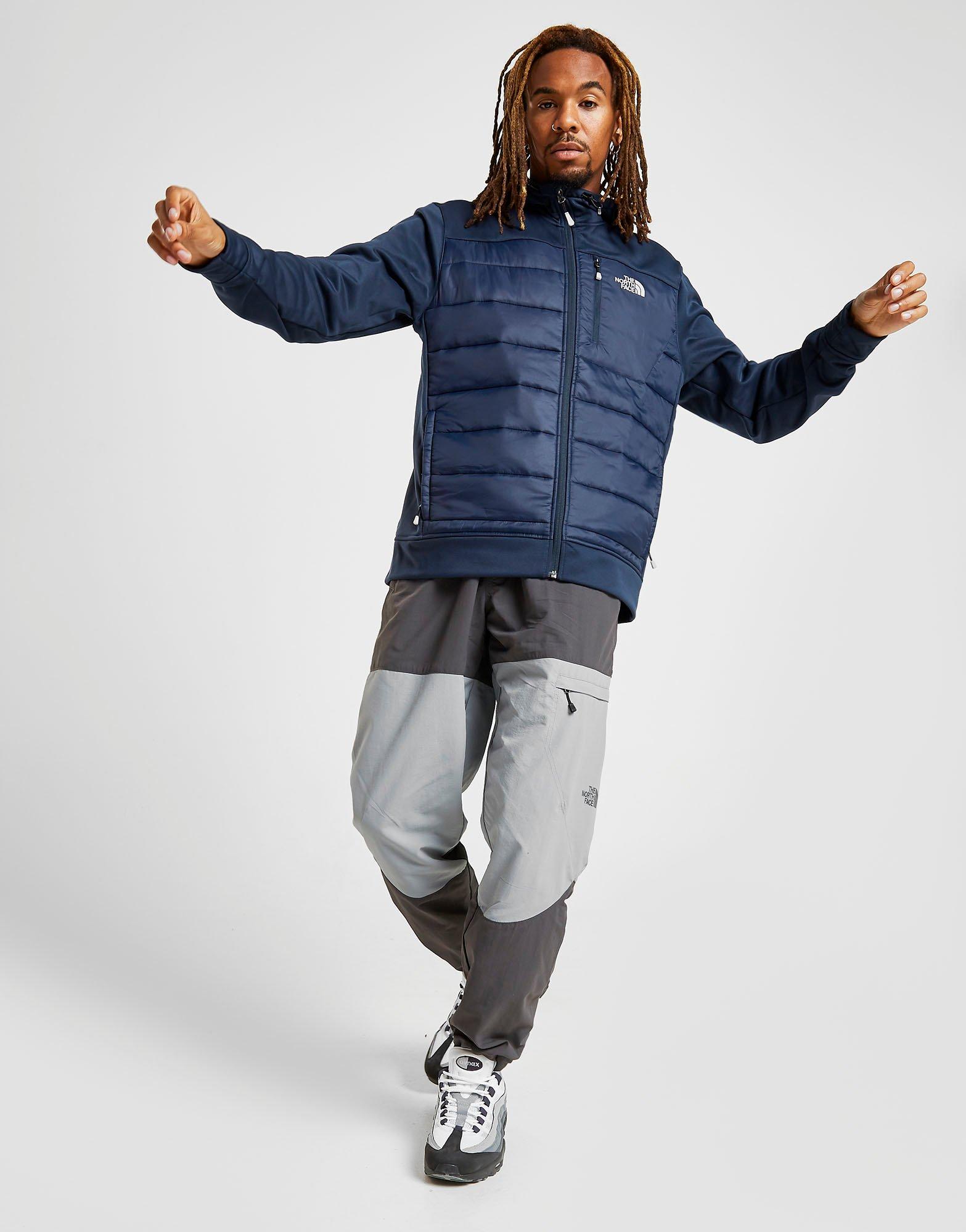 the north face hybrid full zip mittelegi hooded jacket