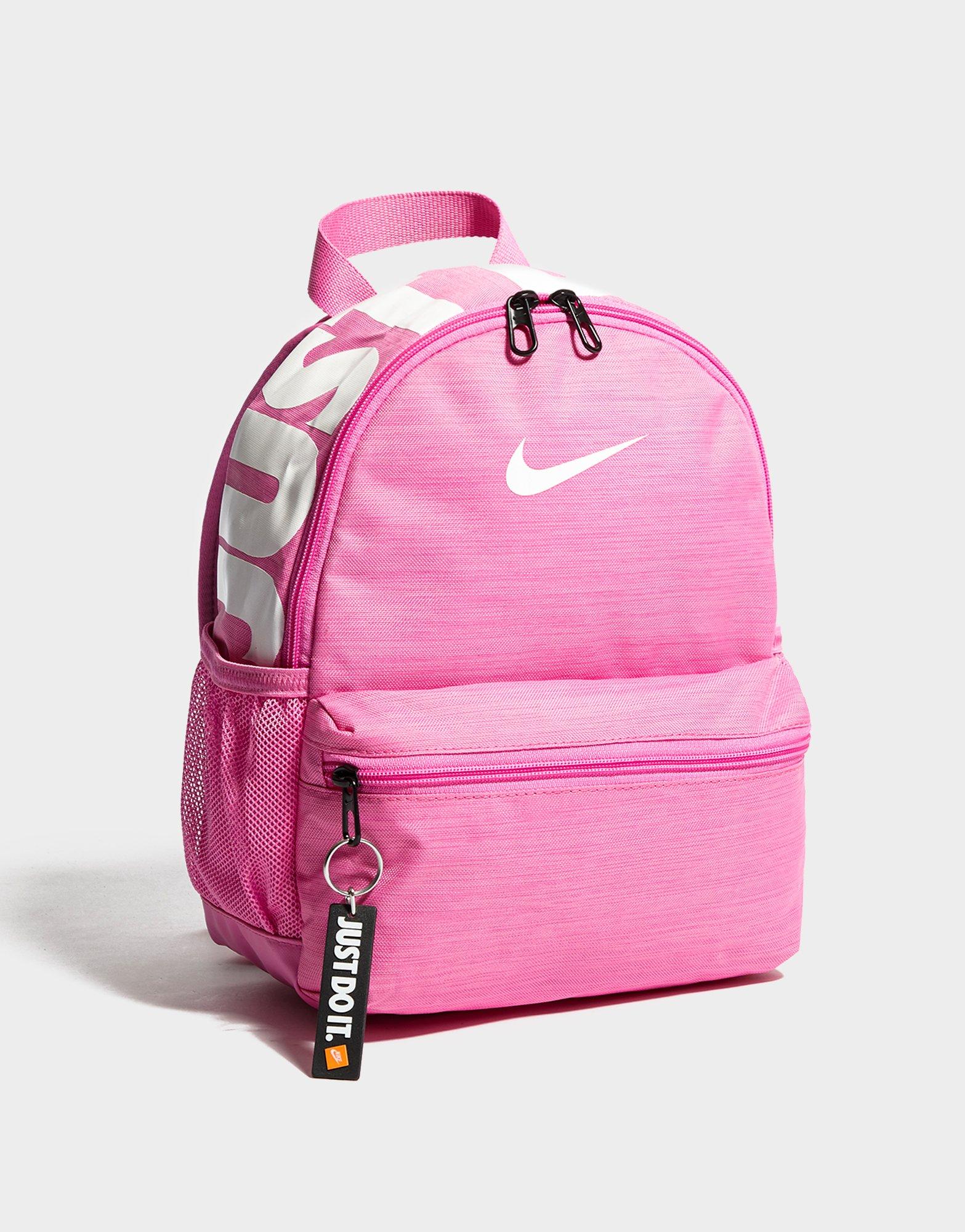 nike pink just do it logo mini backpack