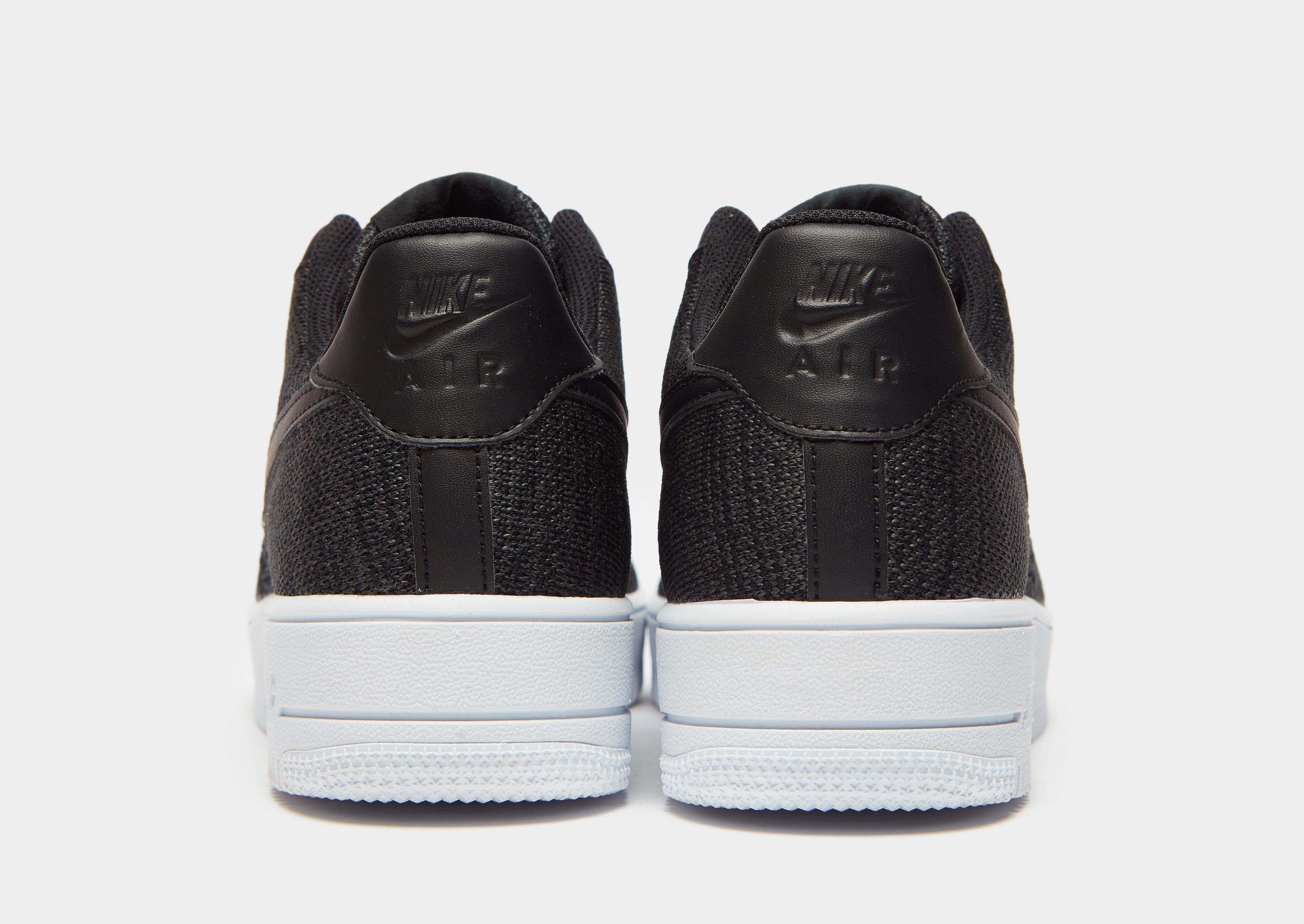 nike air force 1 flyknit 2.0 trainers in black
