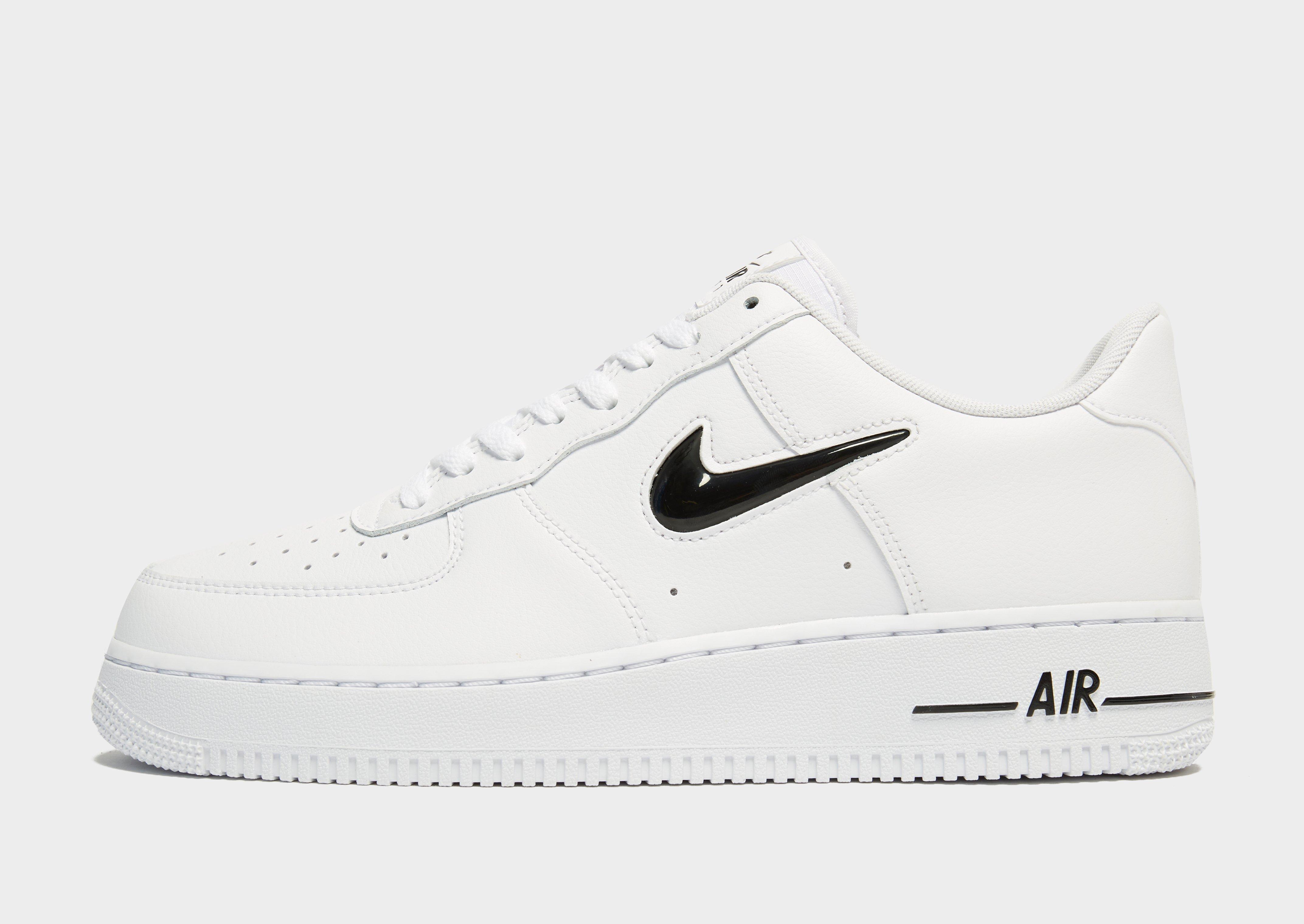 junior nike air force 1 white with black tick