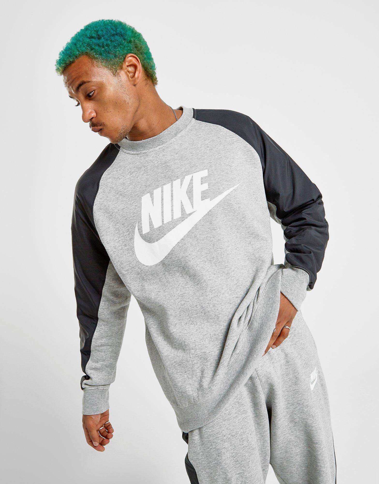 nike hybrid sweatshirt grey