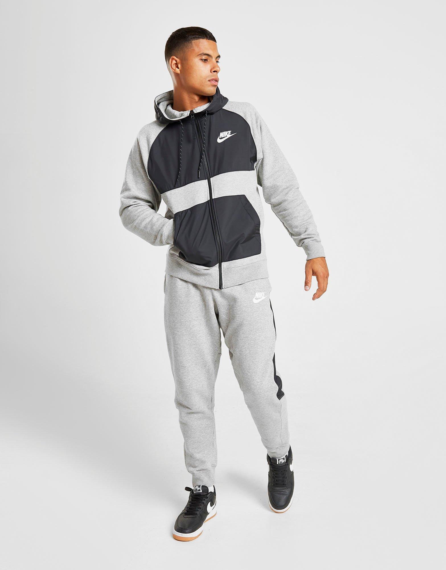 nike hybrid tracksuit grey