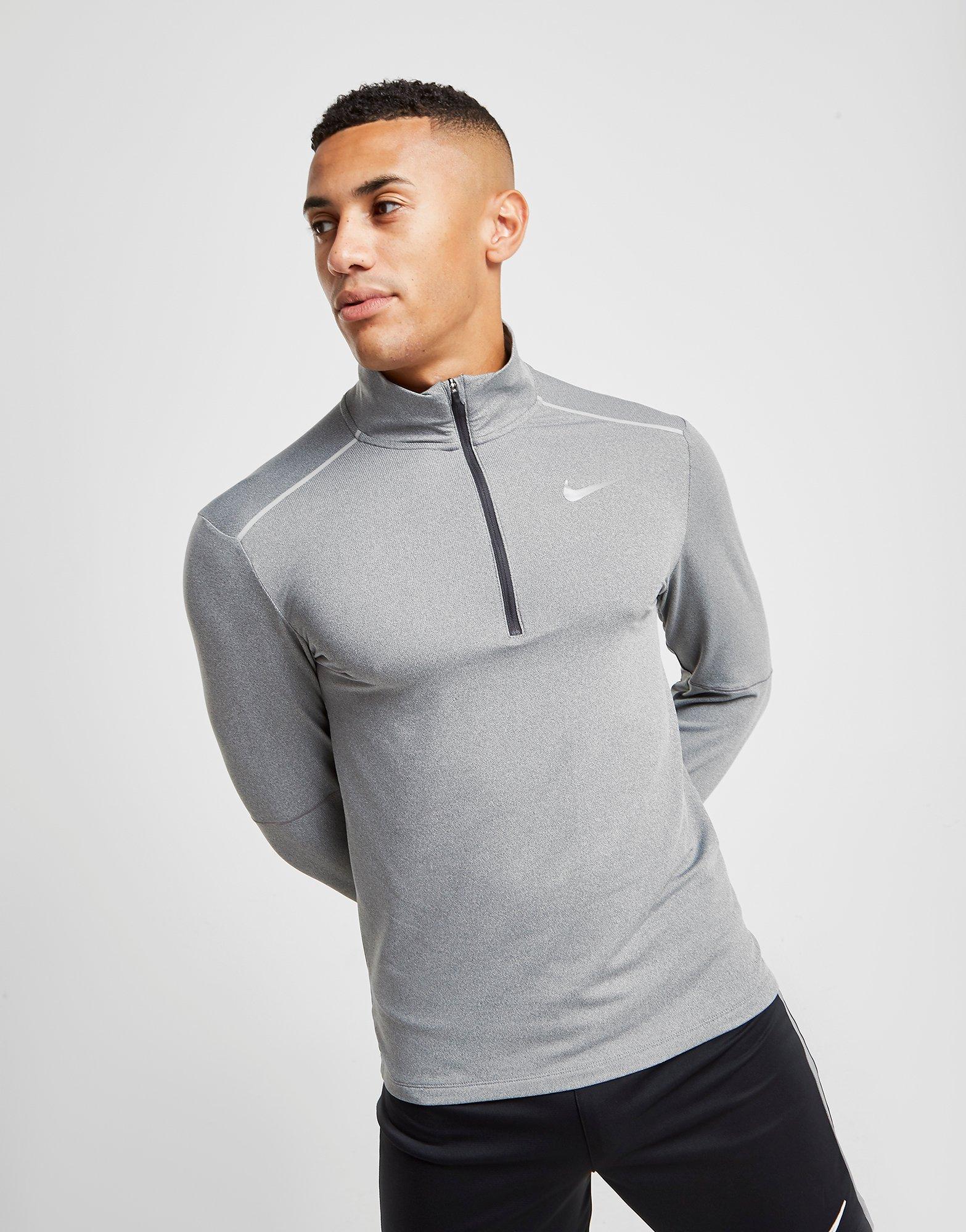 nike zip top grey