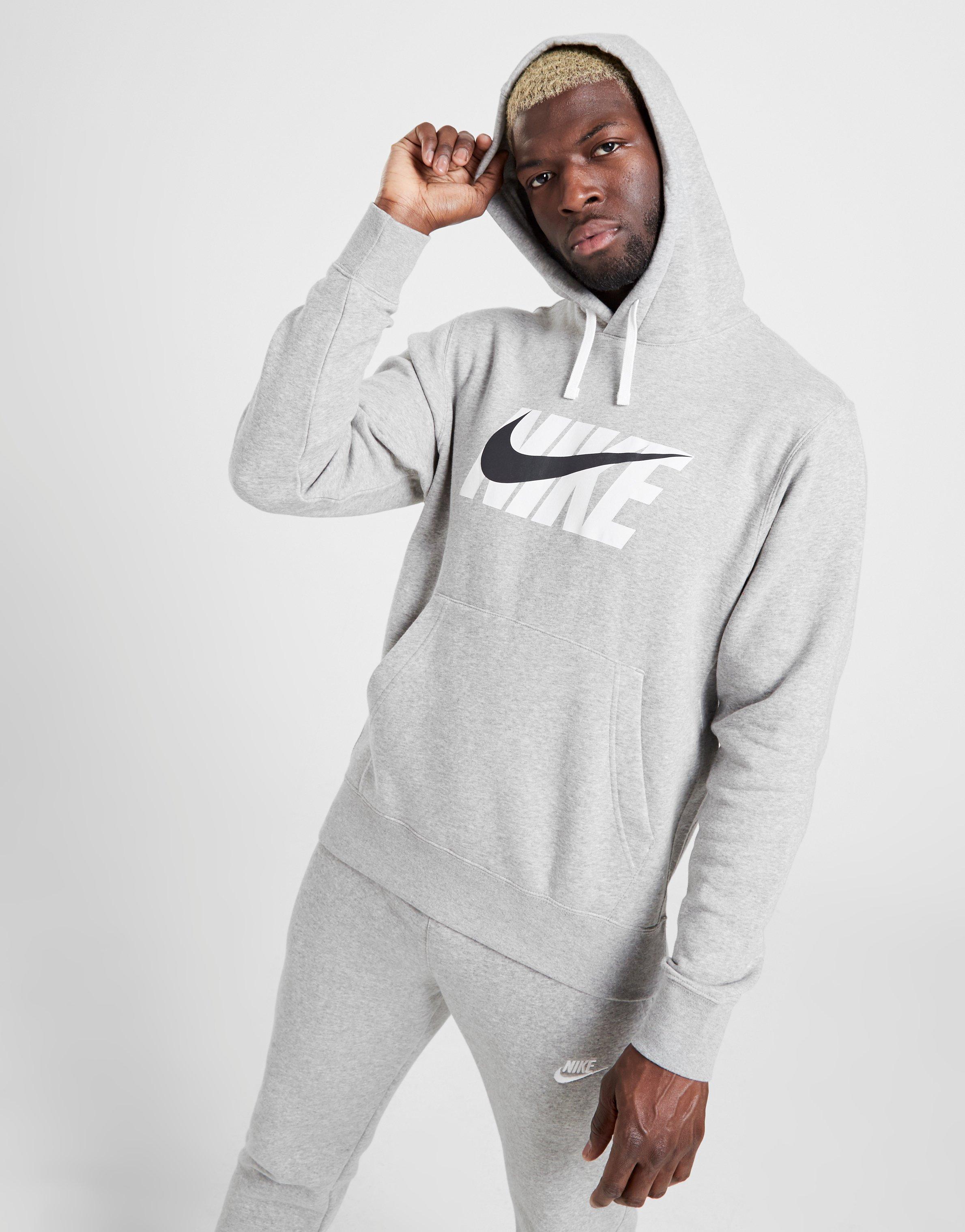 nike overhead hoodie grey