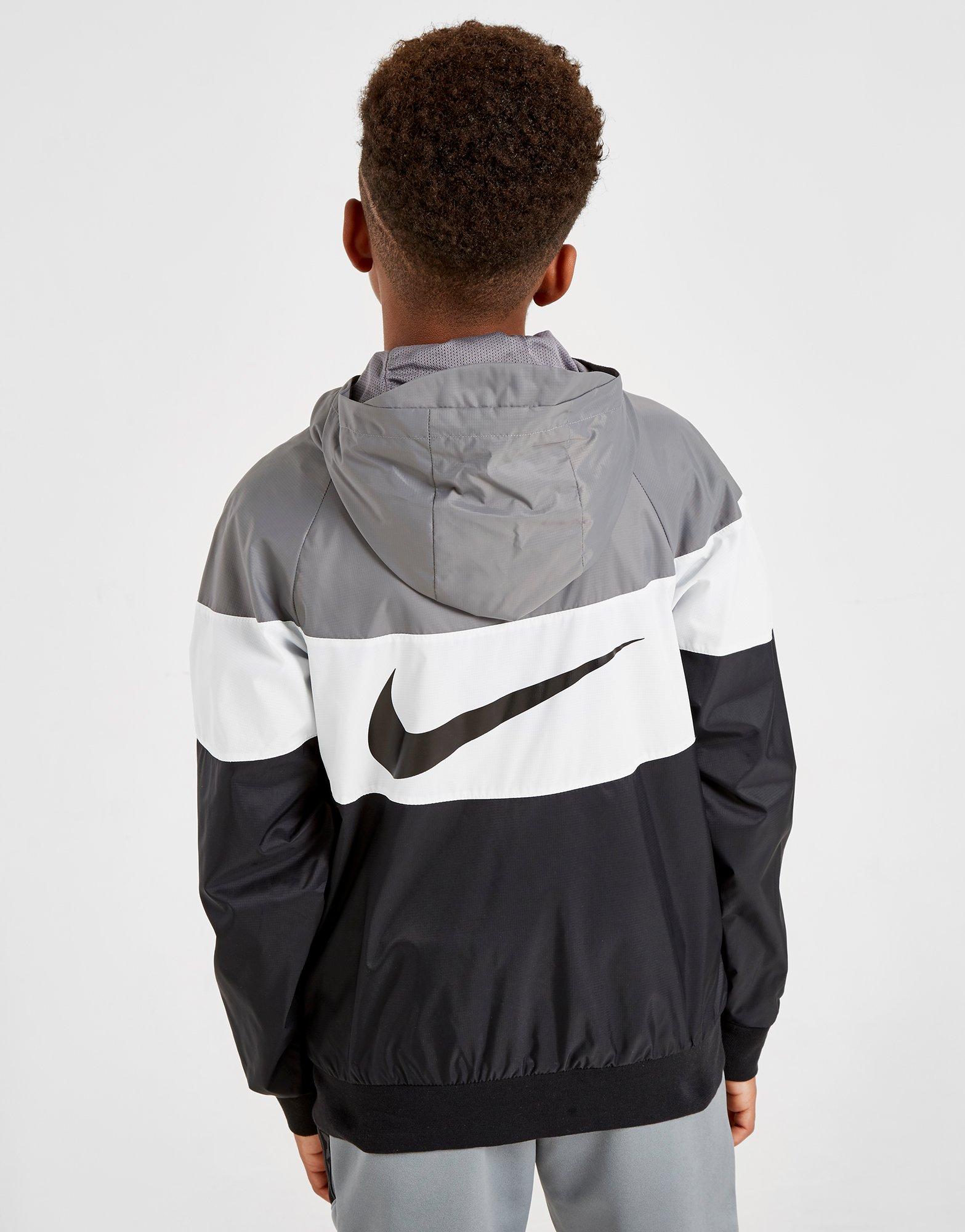 grey nike coat junior