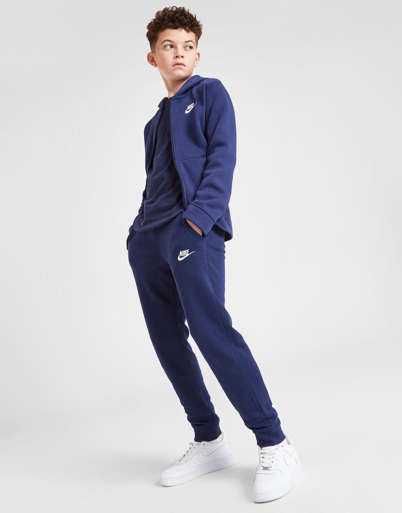 nike fleece tracksuit junior