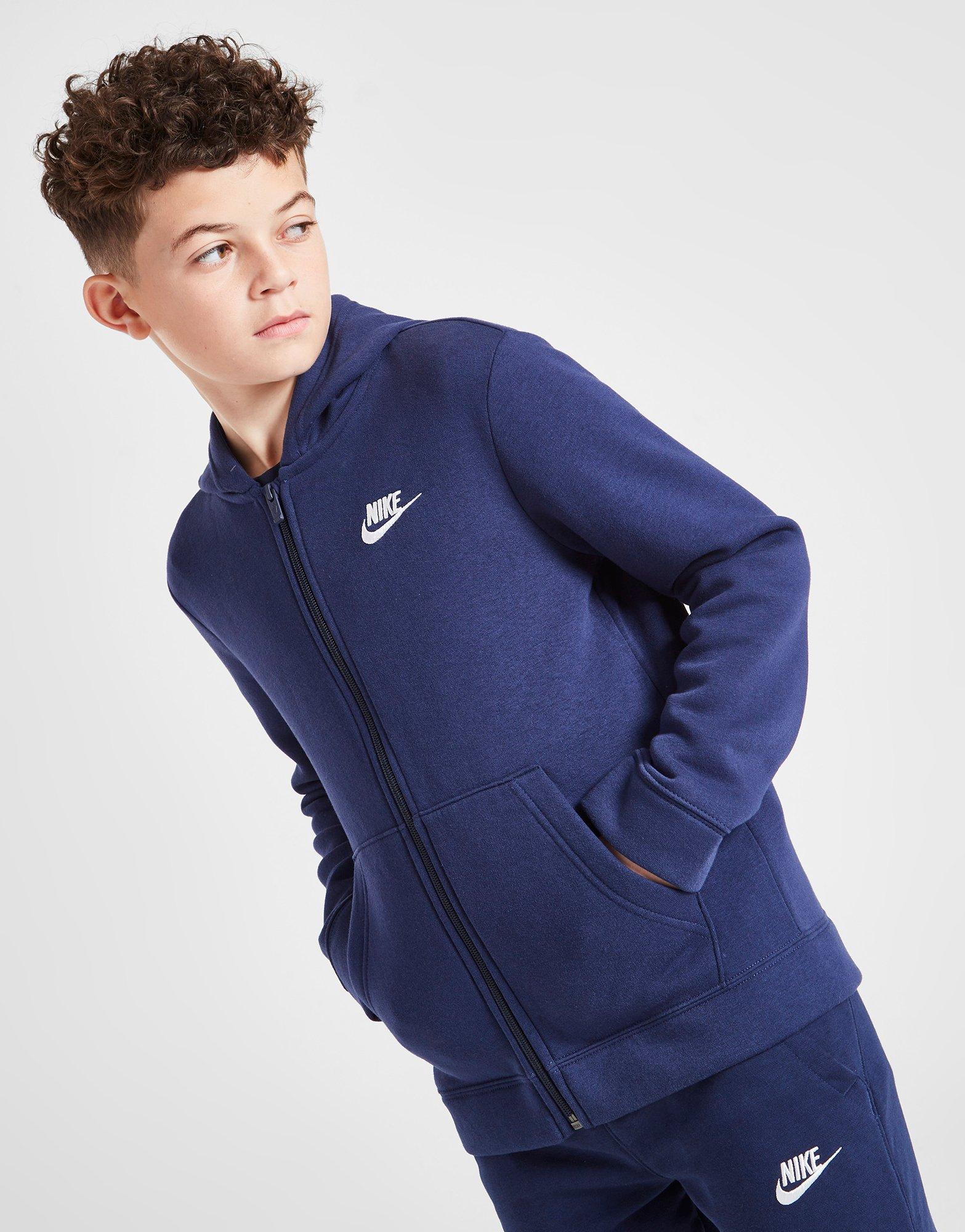 nike fleece tracksuit junior