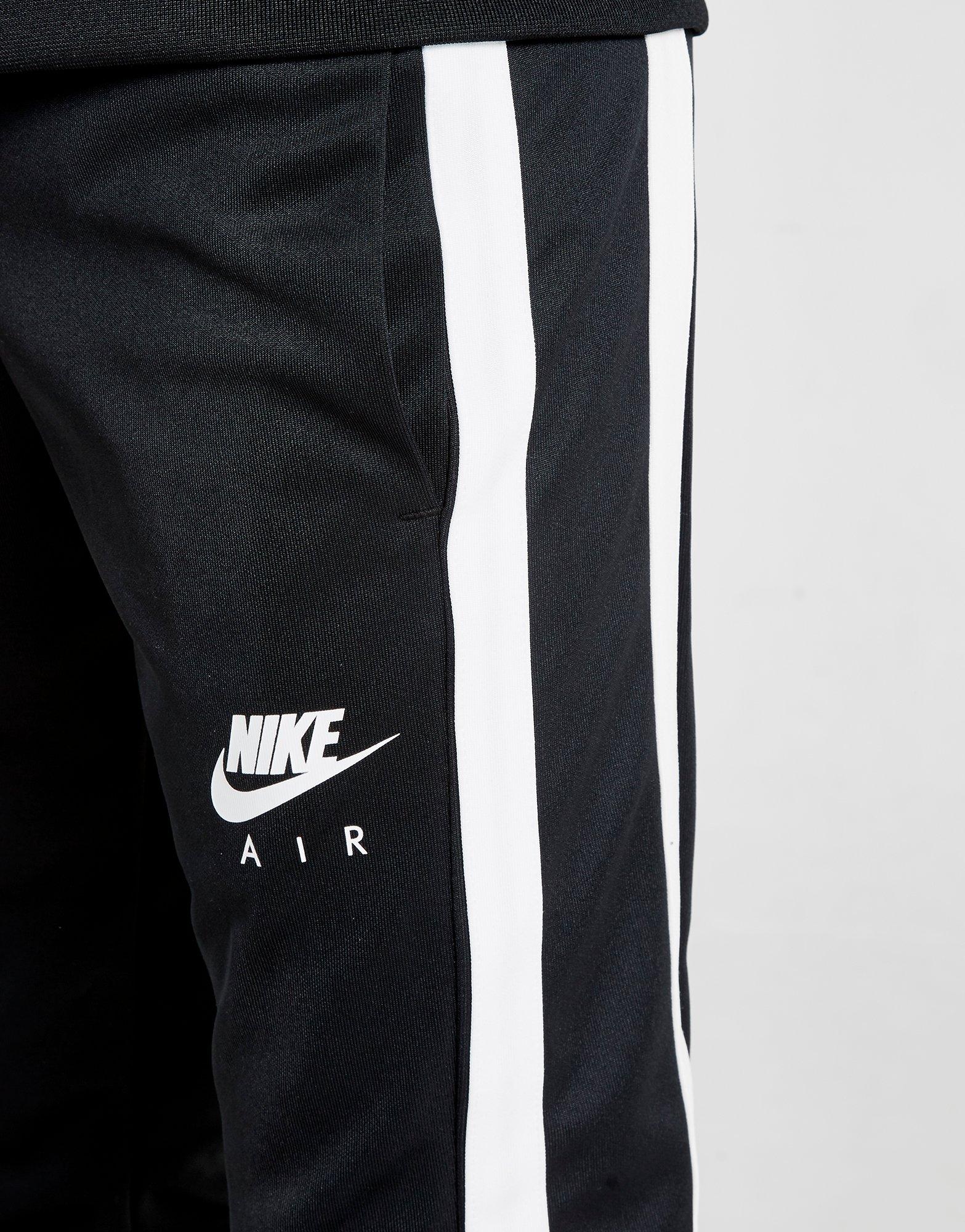 nike tracksuit black with white stripe