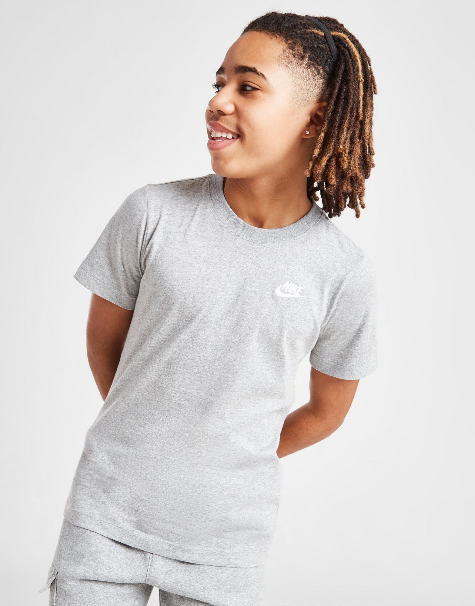 Grå Nike Logo T-Shirt Junior - Sports Danmark