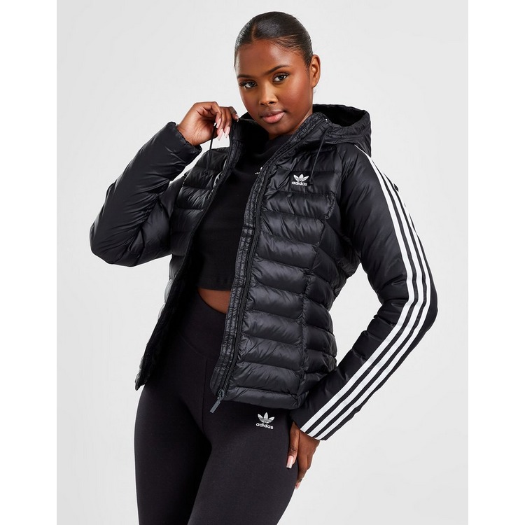 Koop Zwart adidas Originals 3-Stripes Slim Padded Jacket Dames | JD Sports