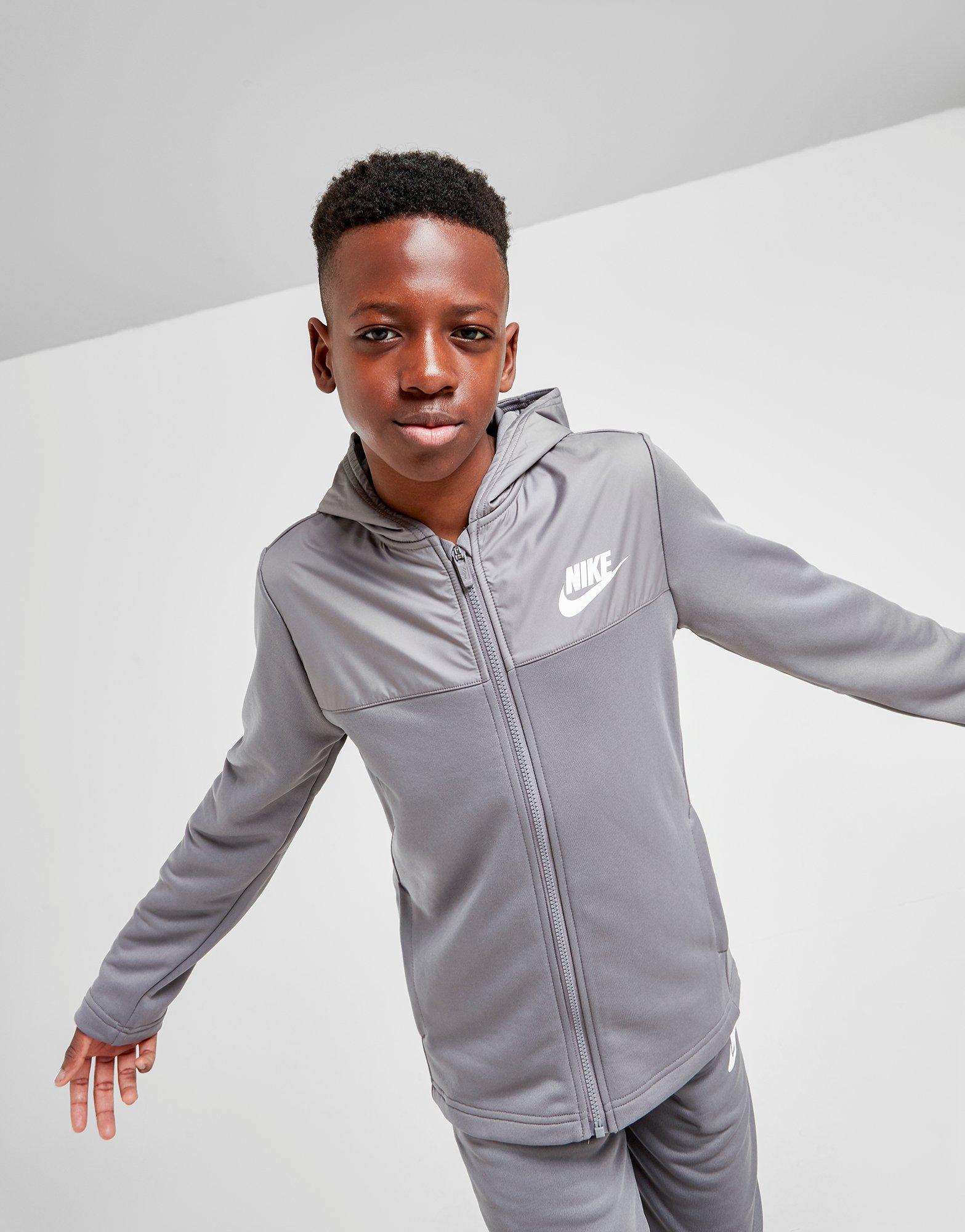 grey nike tracksuit junior