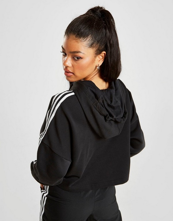 adidas originals sweat à capuche 3-rayures crop femme adidas originals sweat à capuche 3-rayures crop femme