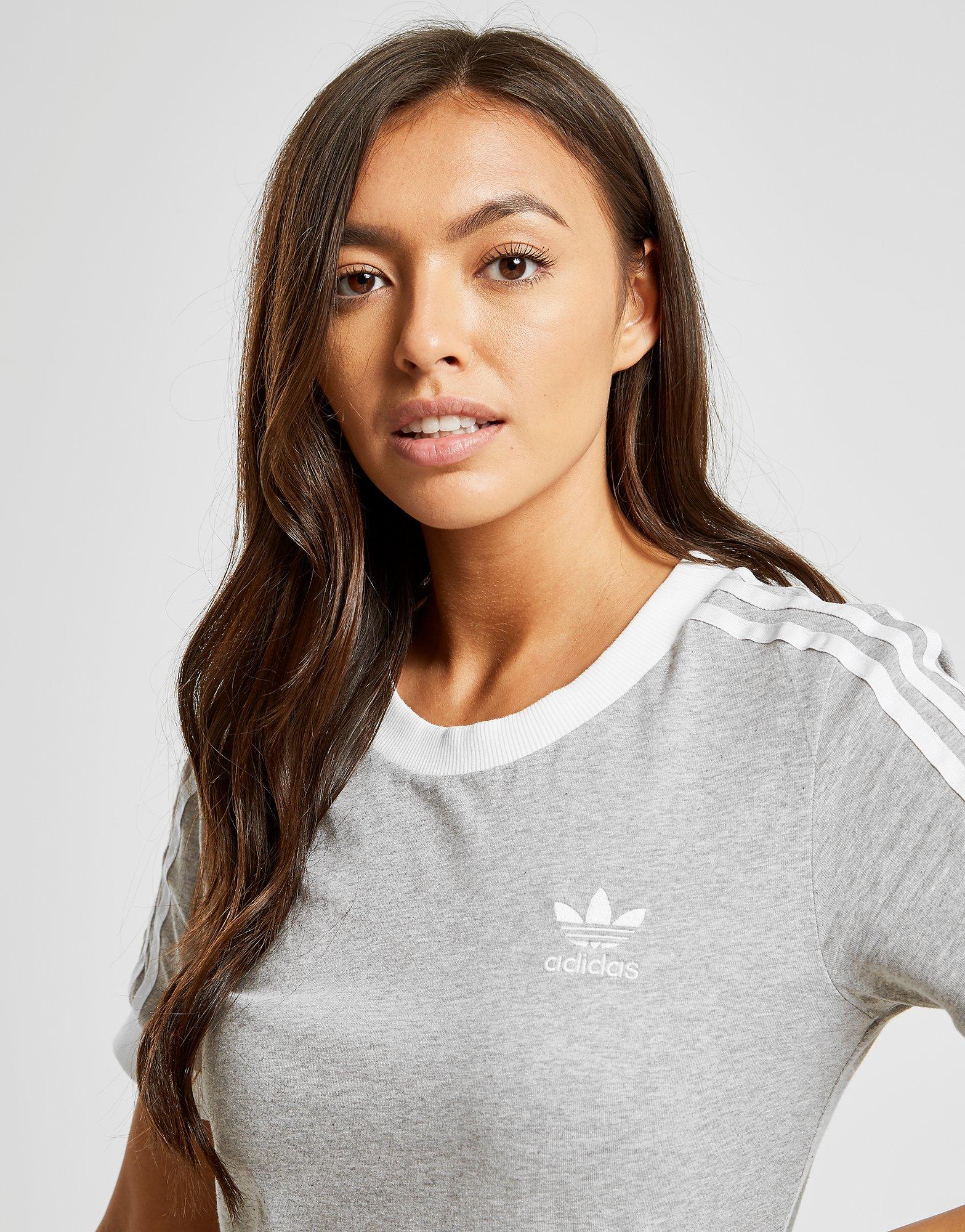 adidas 3 stripe ringer t shirt