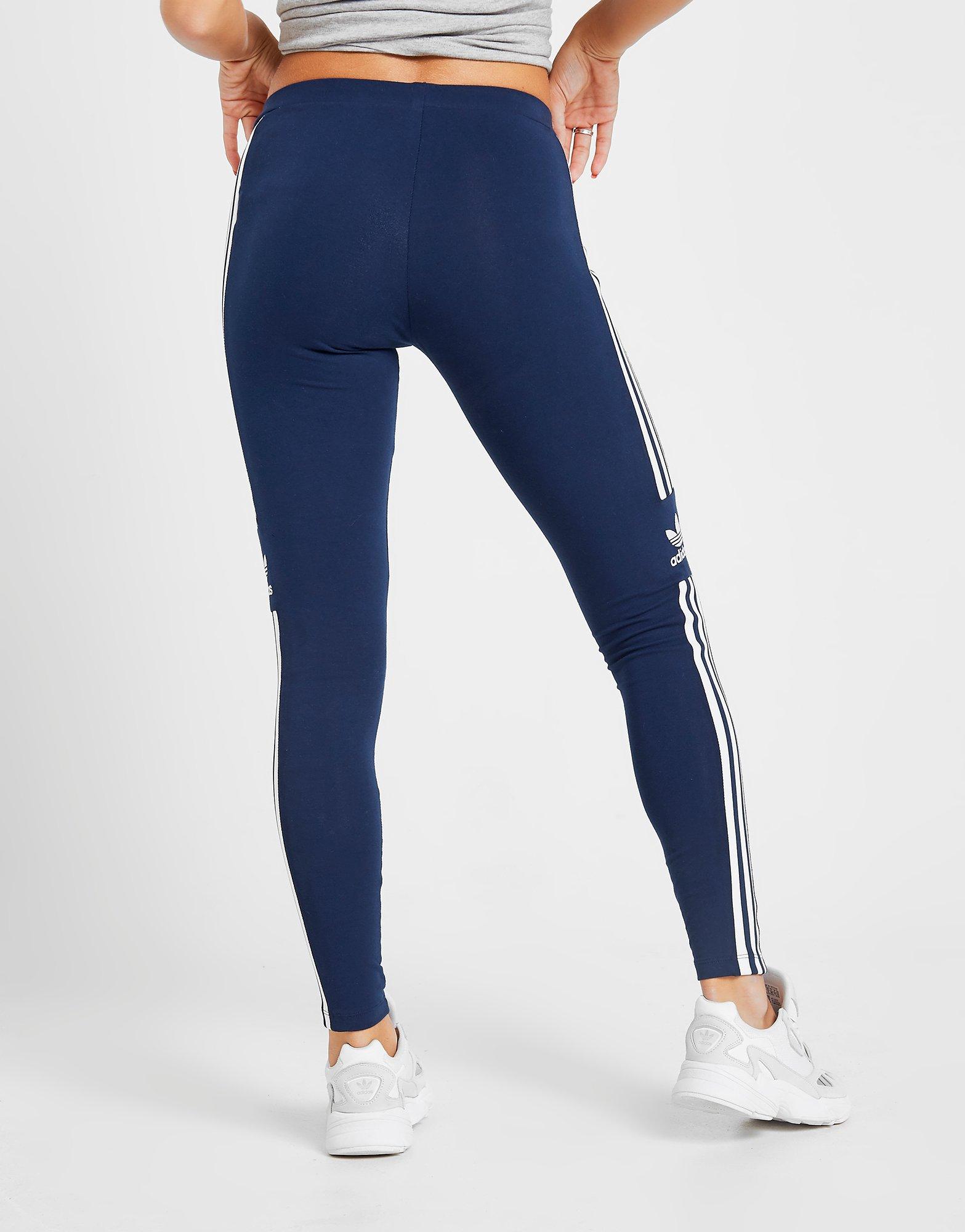 adidas trefoil leggings blue