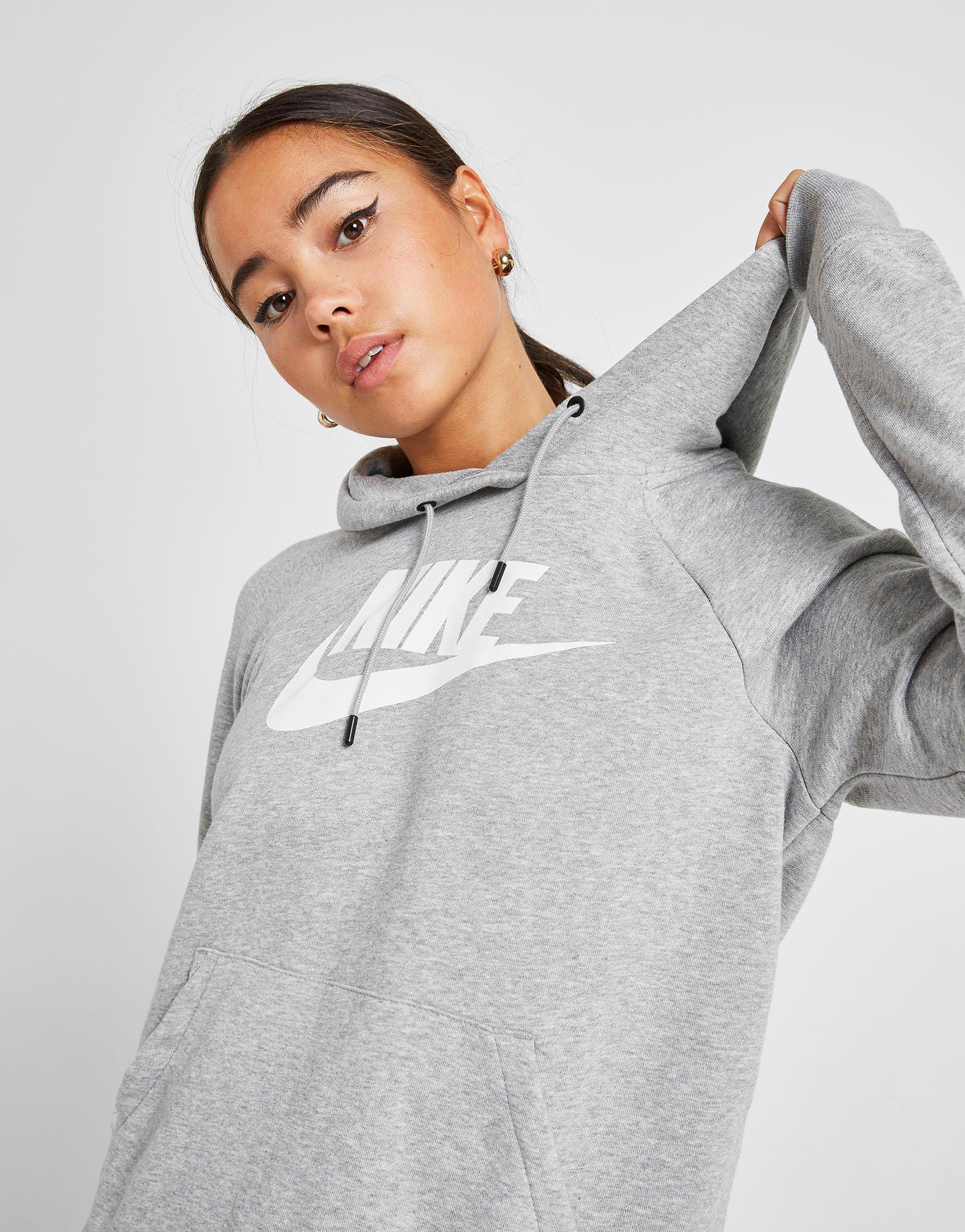 nike grey essential hoodie