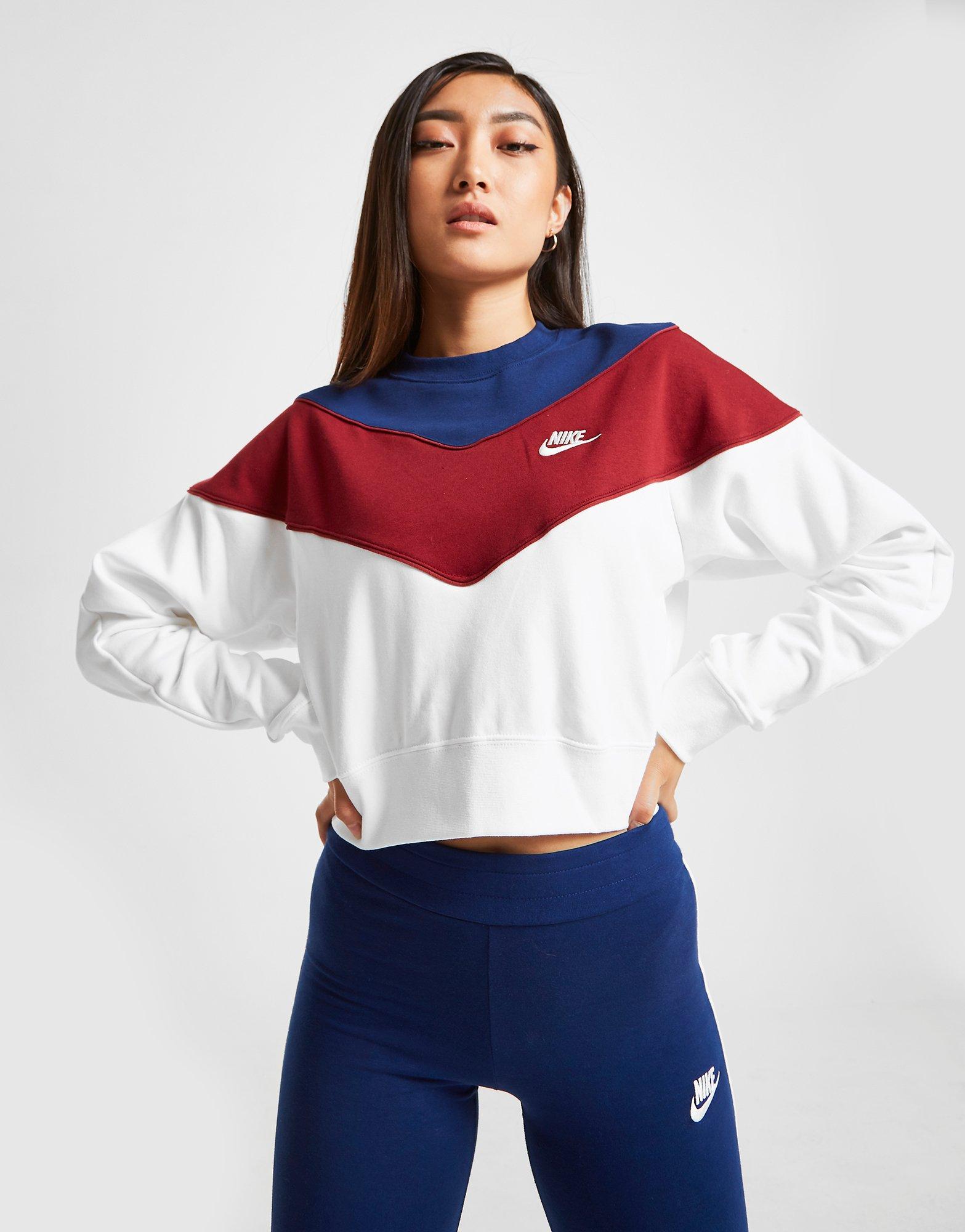 nike heritage colour block hoodie