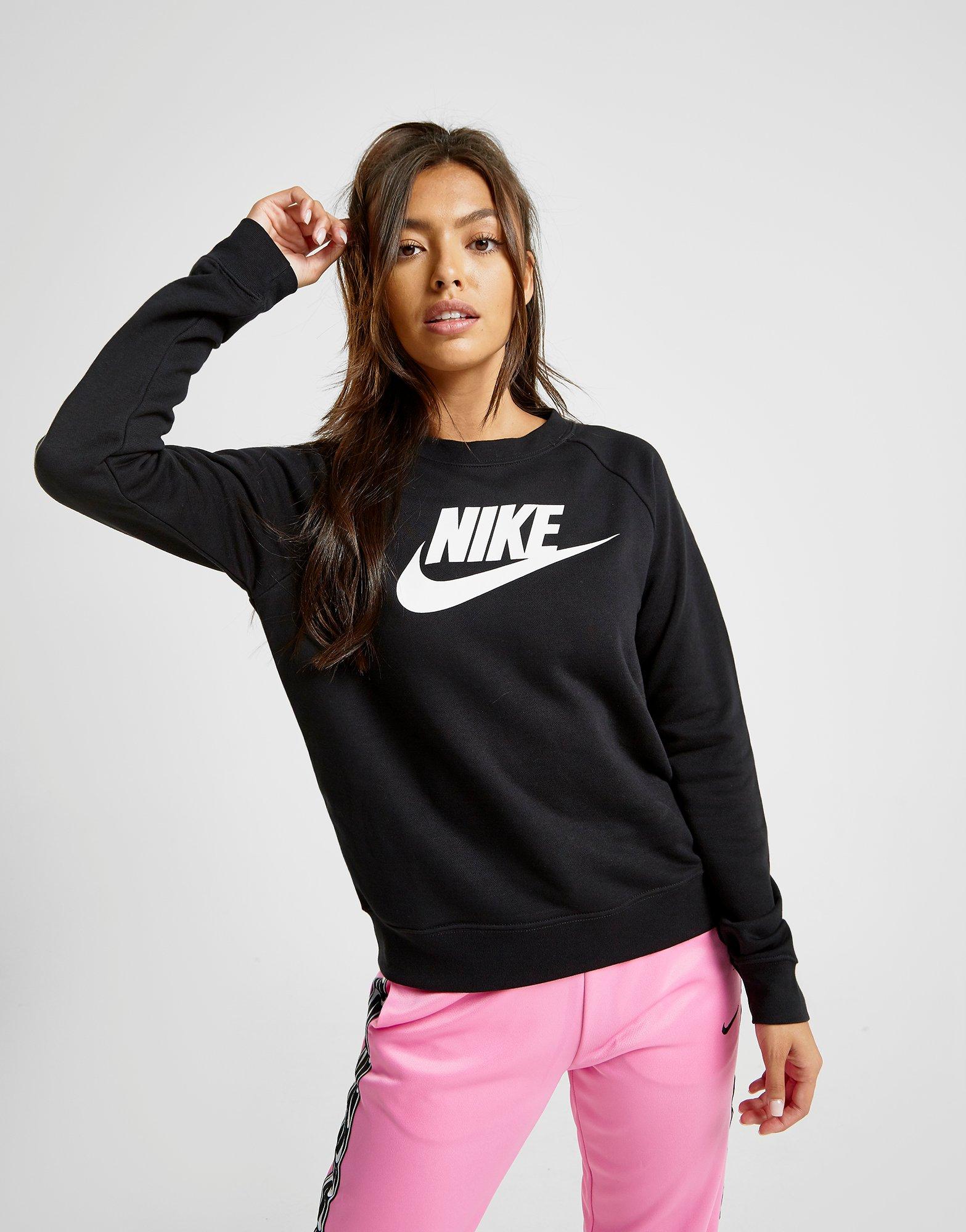 nike foundation crew sweatshirt black