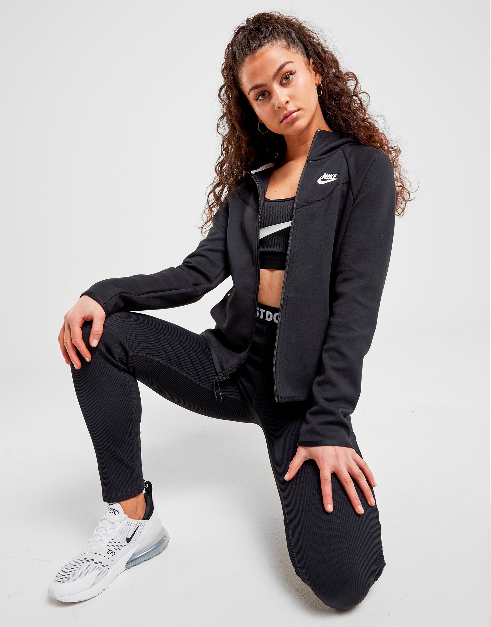 Koop Zwart Nike Tech Fleece Hoodie Dames | JD Sports