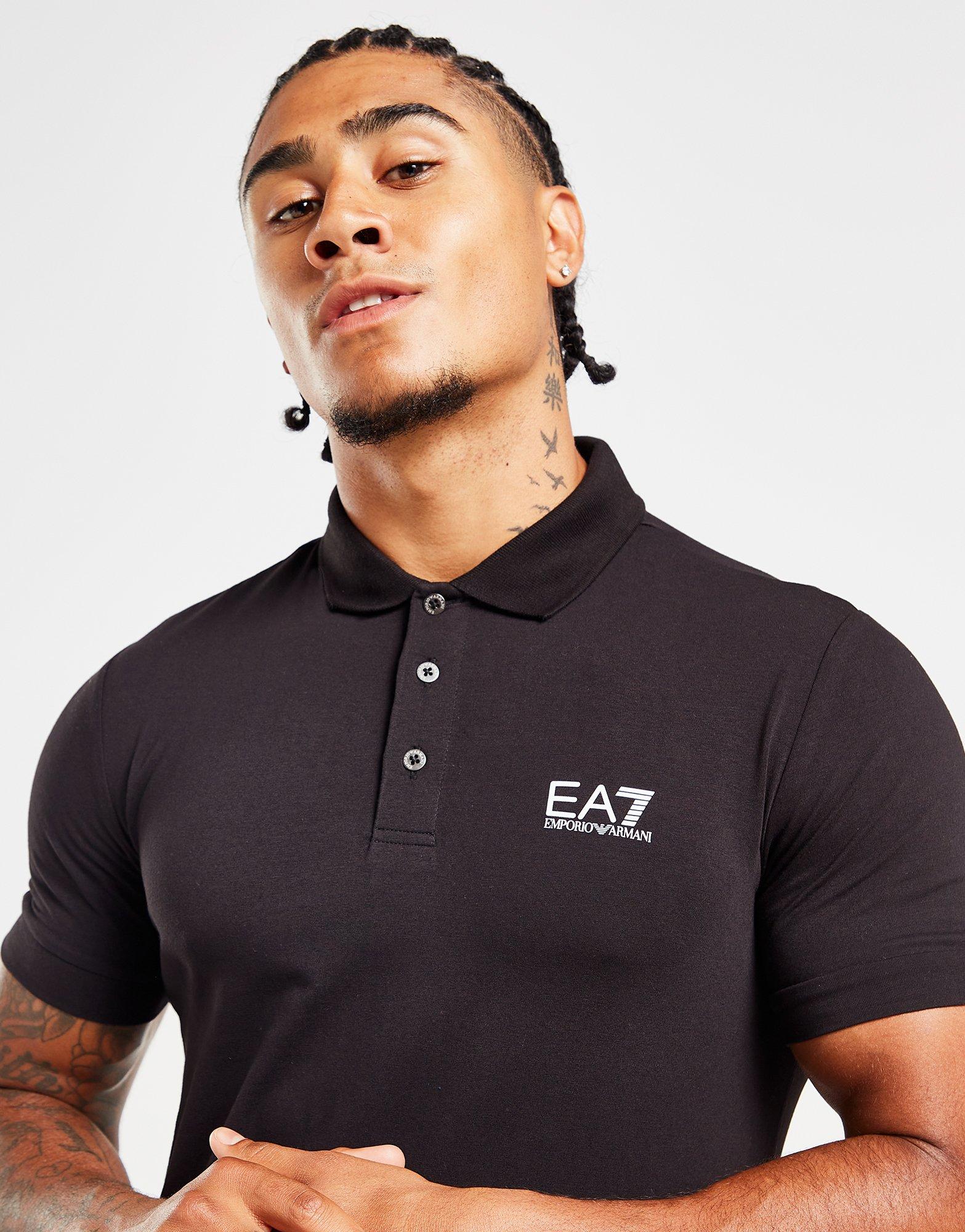 Black Emporio Armani EA7 Short Sleeve Core Polo Shirt - JD Sports