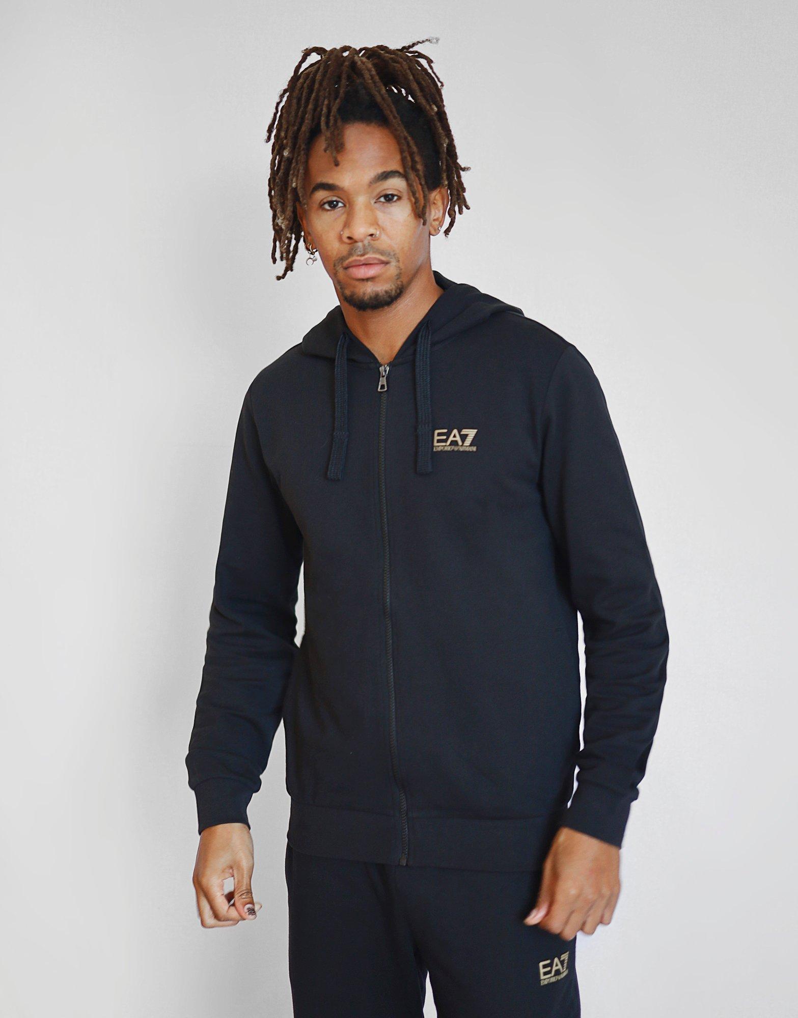 emporio armani full zip hoodie black