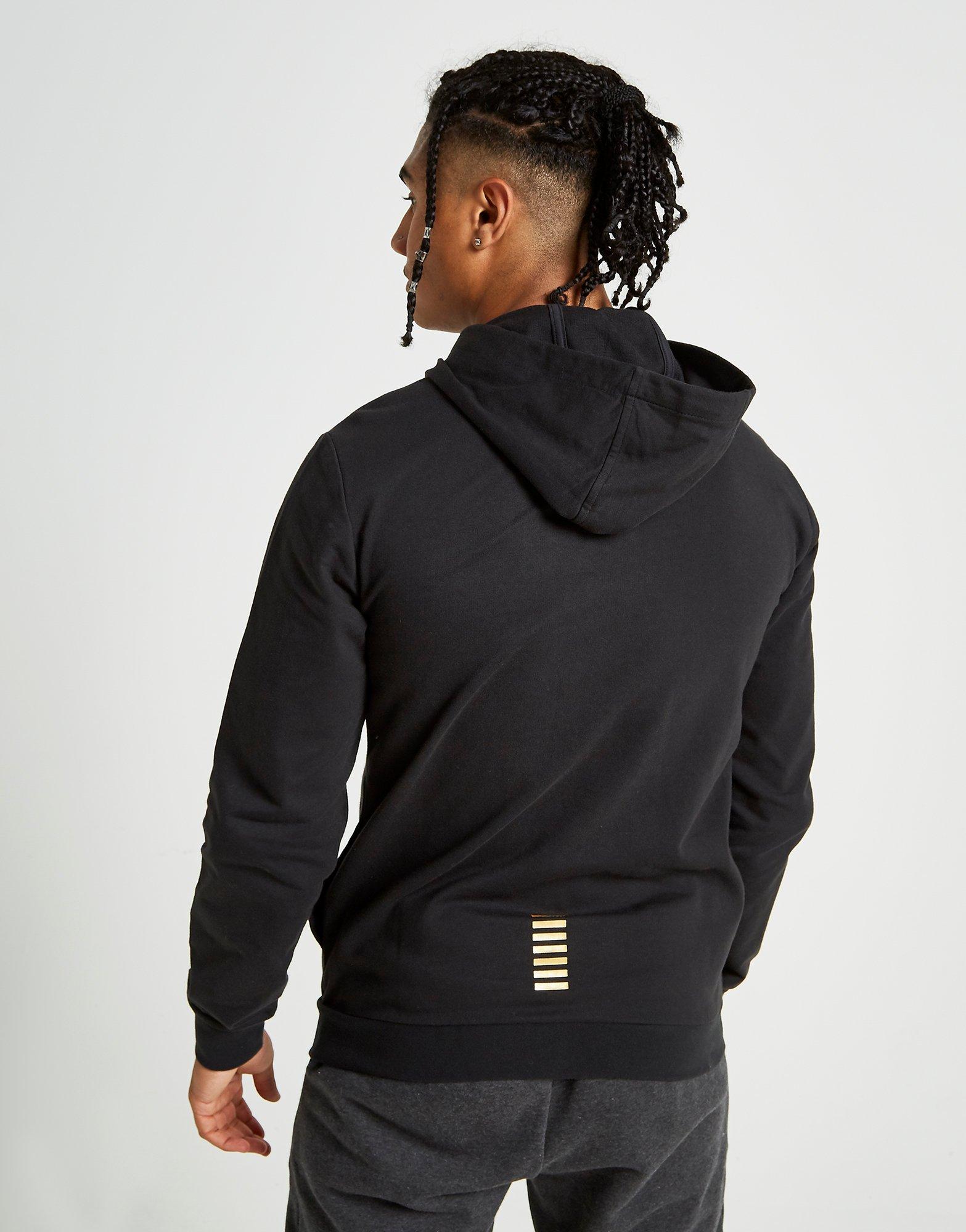 emporio armani full zip hoodie black