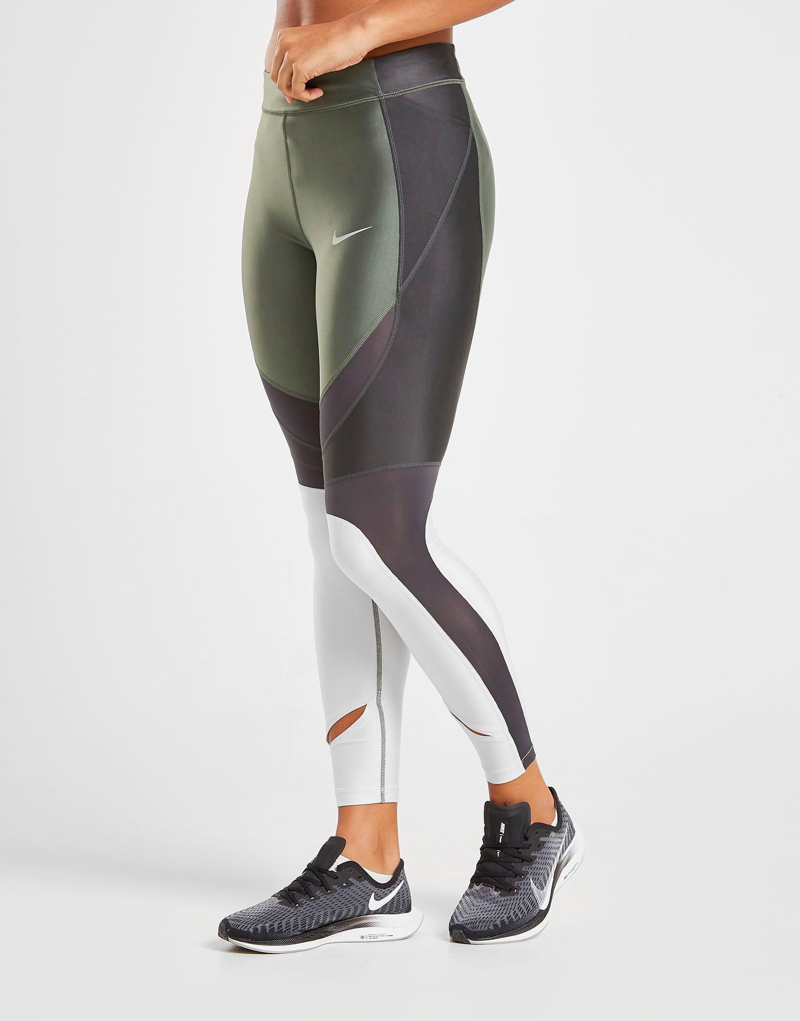 nike running speed power colour block tights