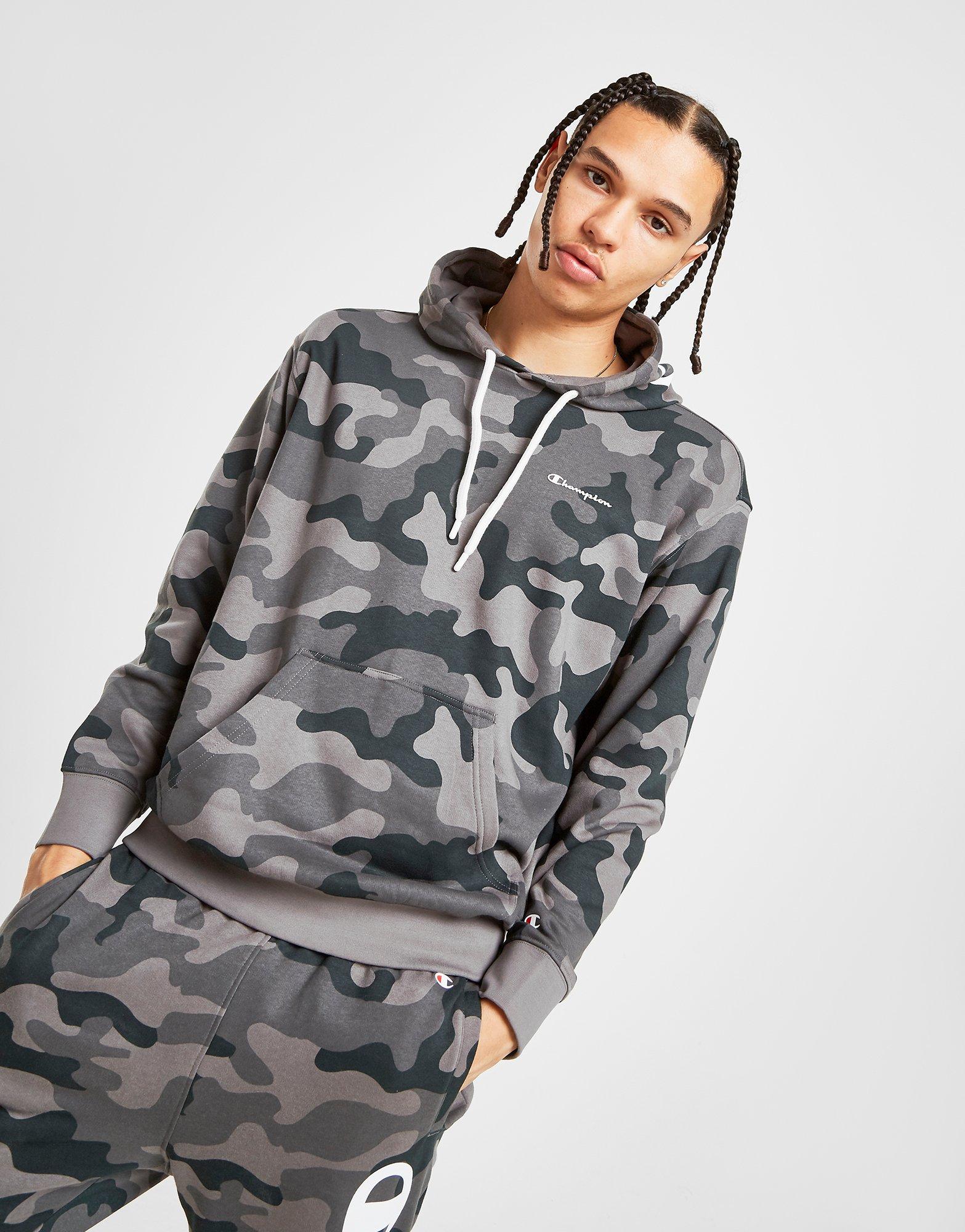 grey camo champion hoodie