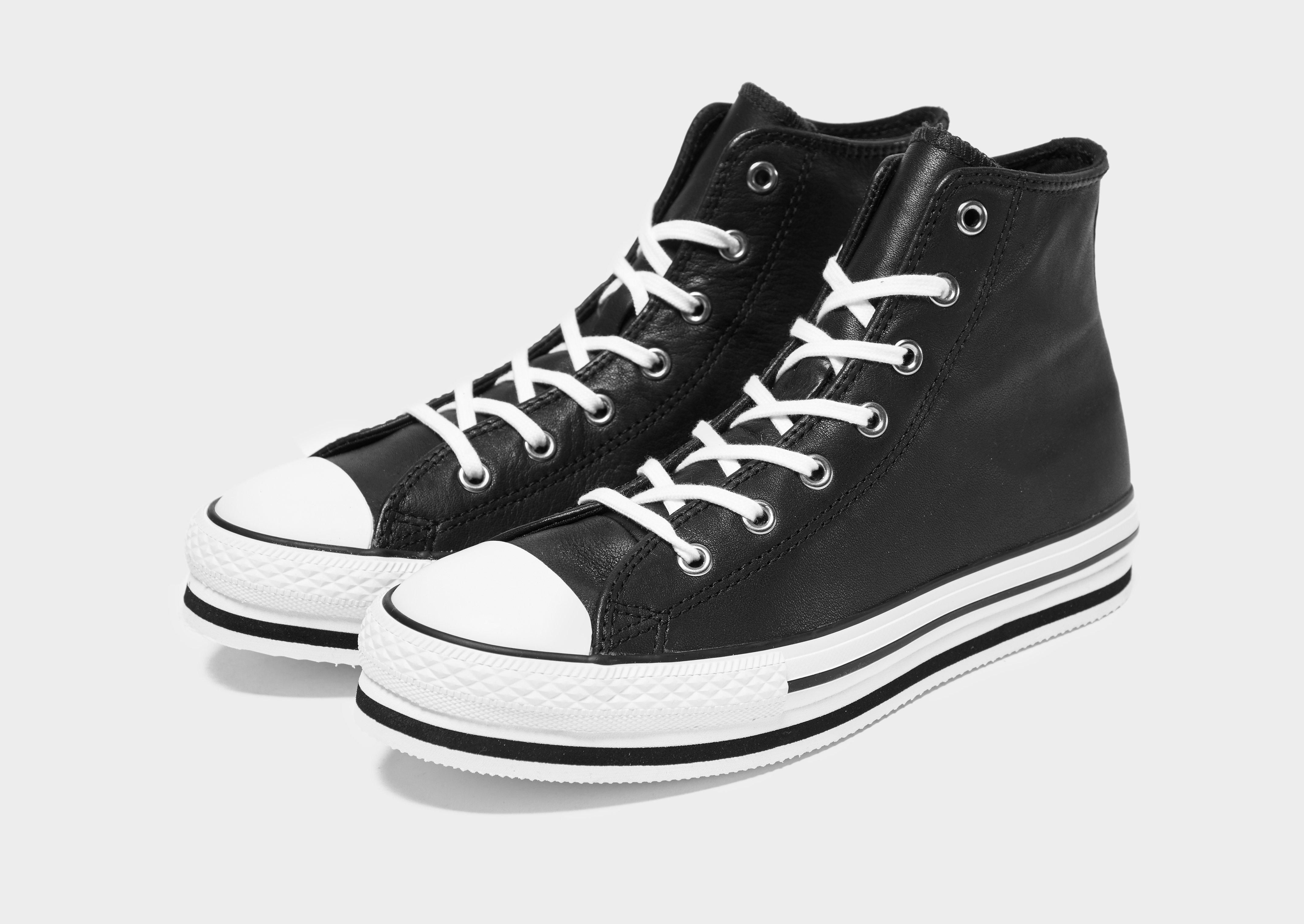 converse all star plateforme noir