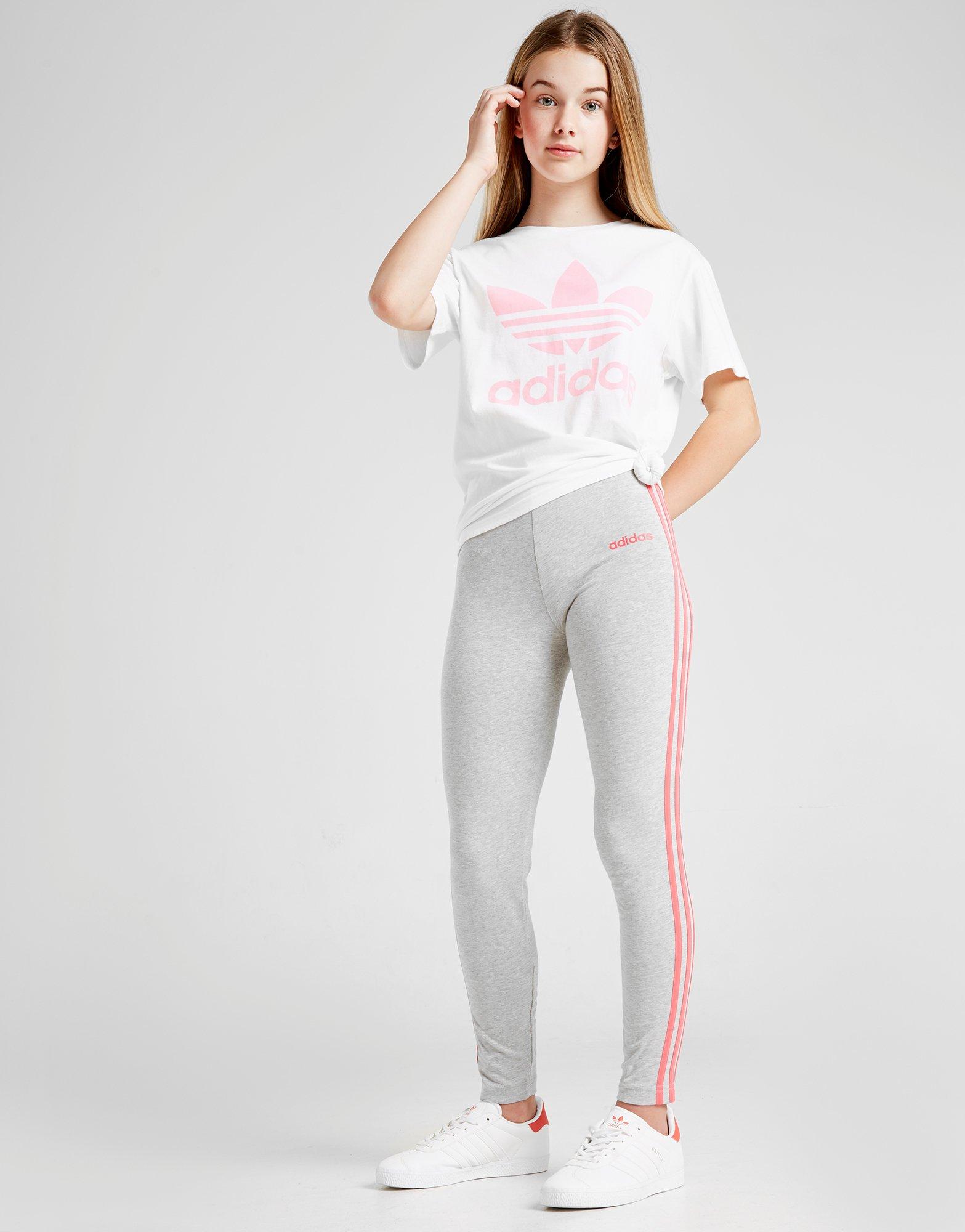jd adidas 3 stripe leggings