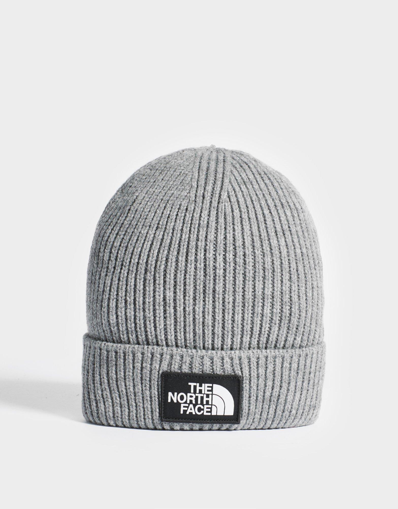 north face grey beanie