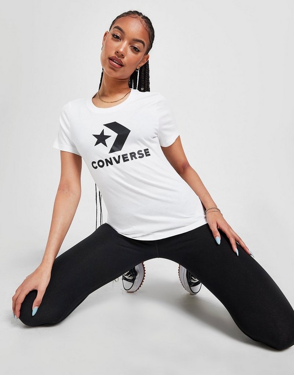 Converse T-Shirt Manches Courtes Star Chevron Femme