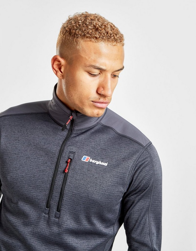 Buy Grey Berghaus 1/2 Zip Spitzer Sweatshirt | JD Sports | JD Sports ...