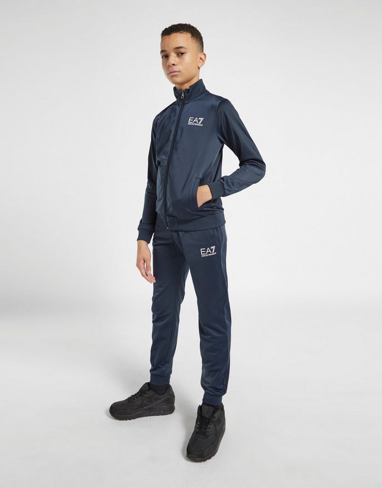 Buy Blue Emporio Armani EA7 Poly Tricot Tracksuit Junior JD Sports