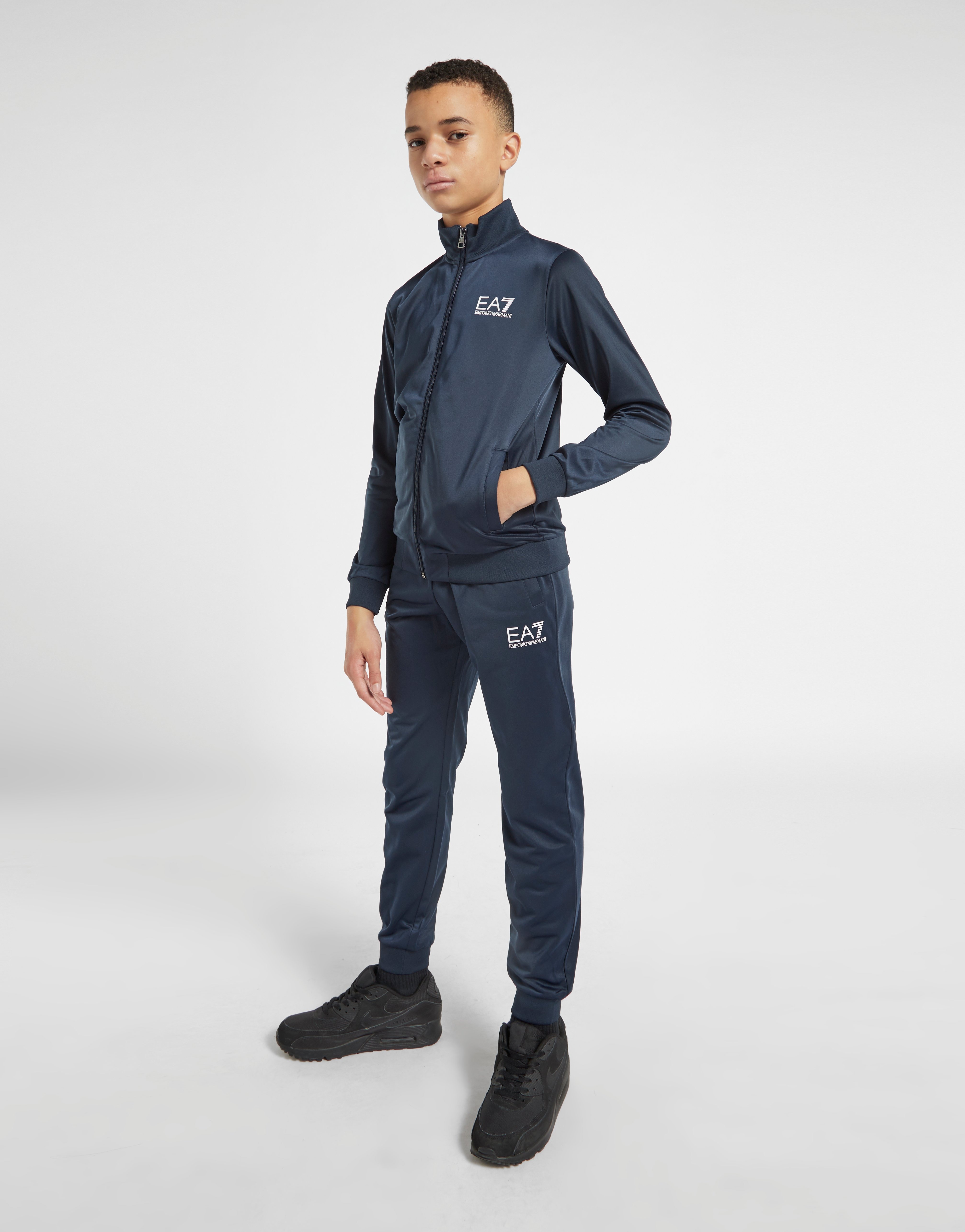 Buy Blue Emporio Armani EA7 Poly Tricot Tracksuit Junior JD Sports