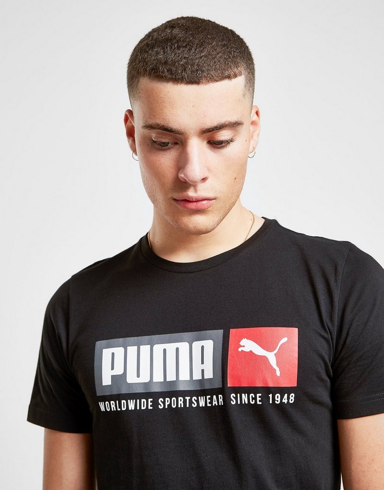 puma graphic box logo tee