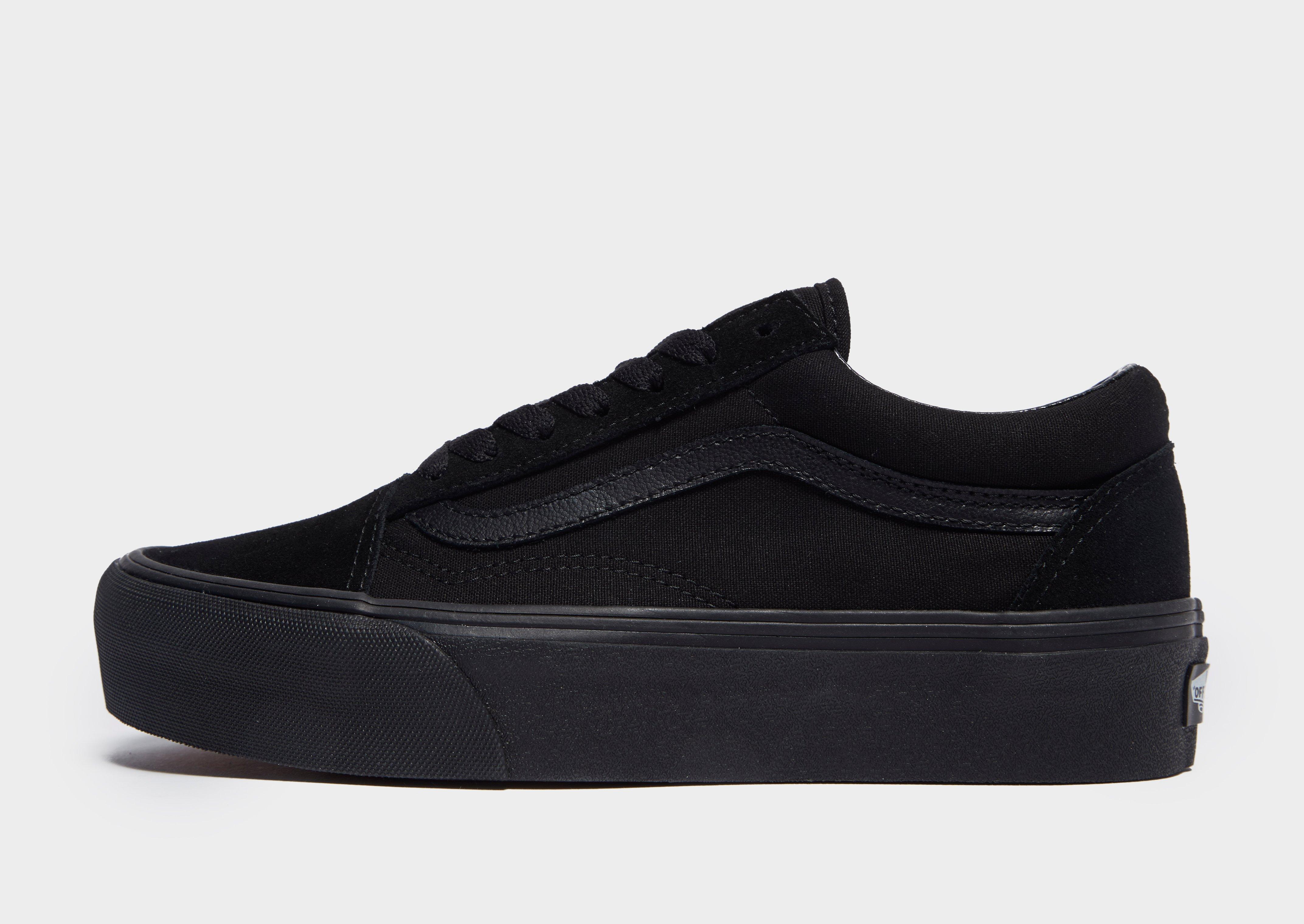 vans all black old skool platform