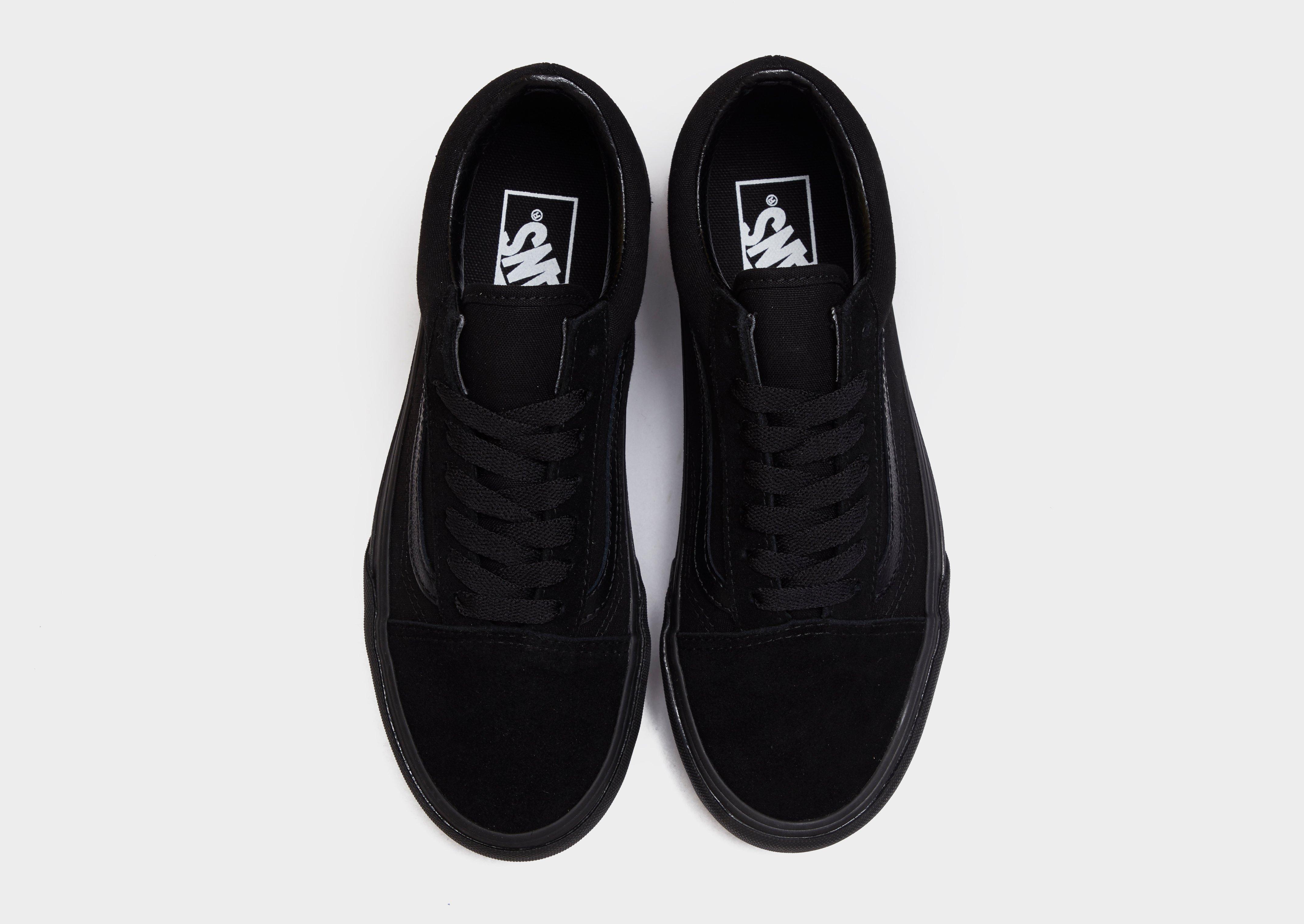 vans old skool triple black platform trainers