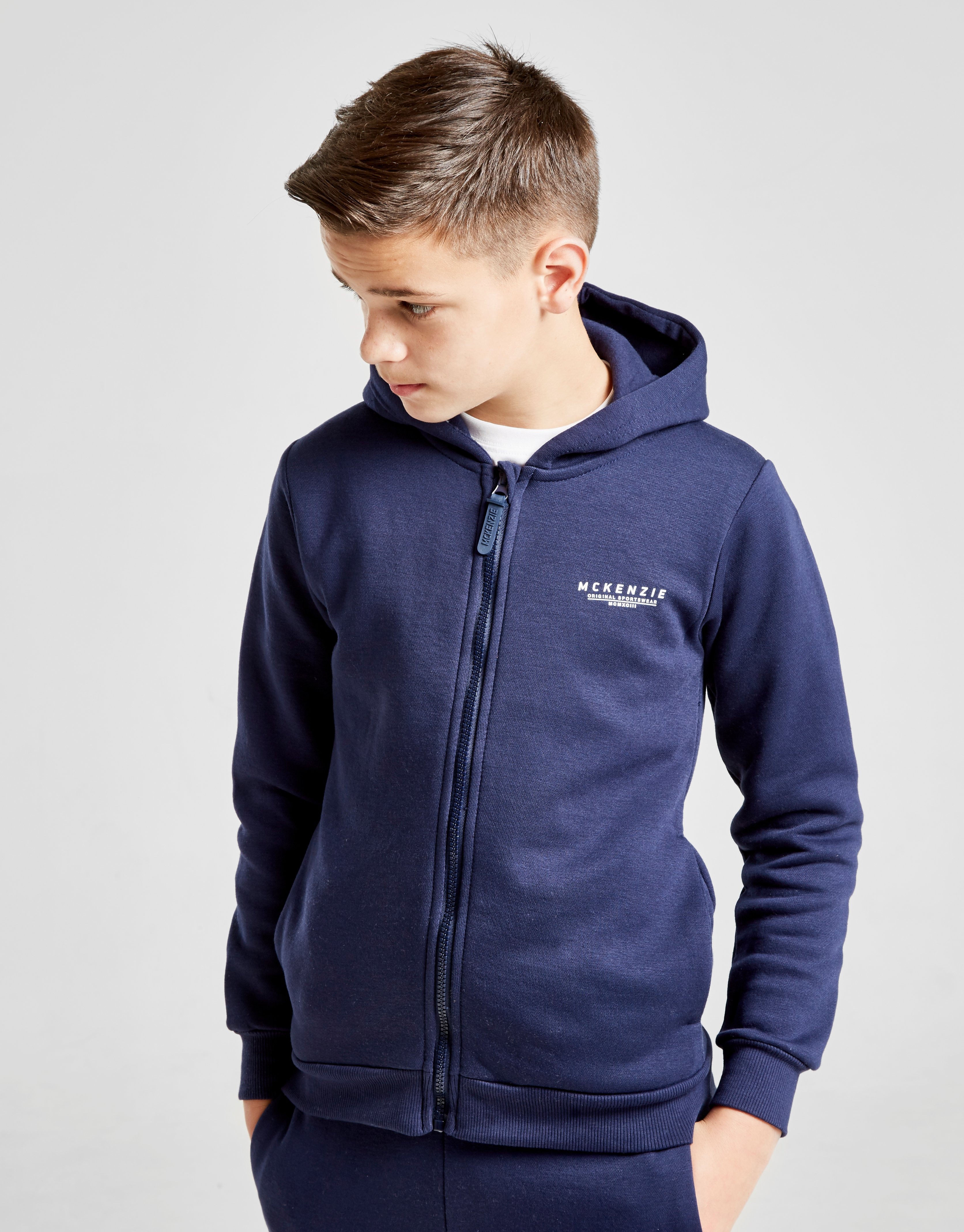 Blauw McKenzie Essential Zip Through Hoodie Junior | JD Sports