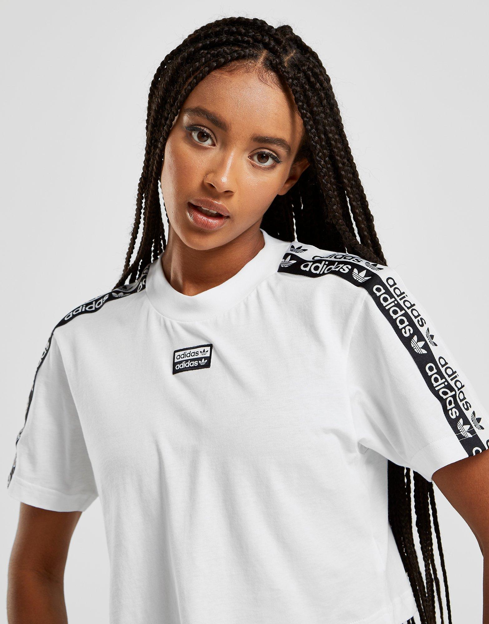 adidas originals tape t shirt black