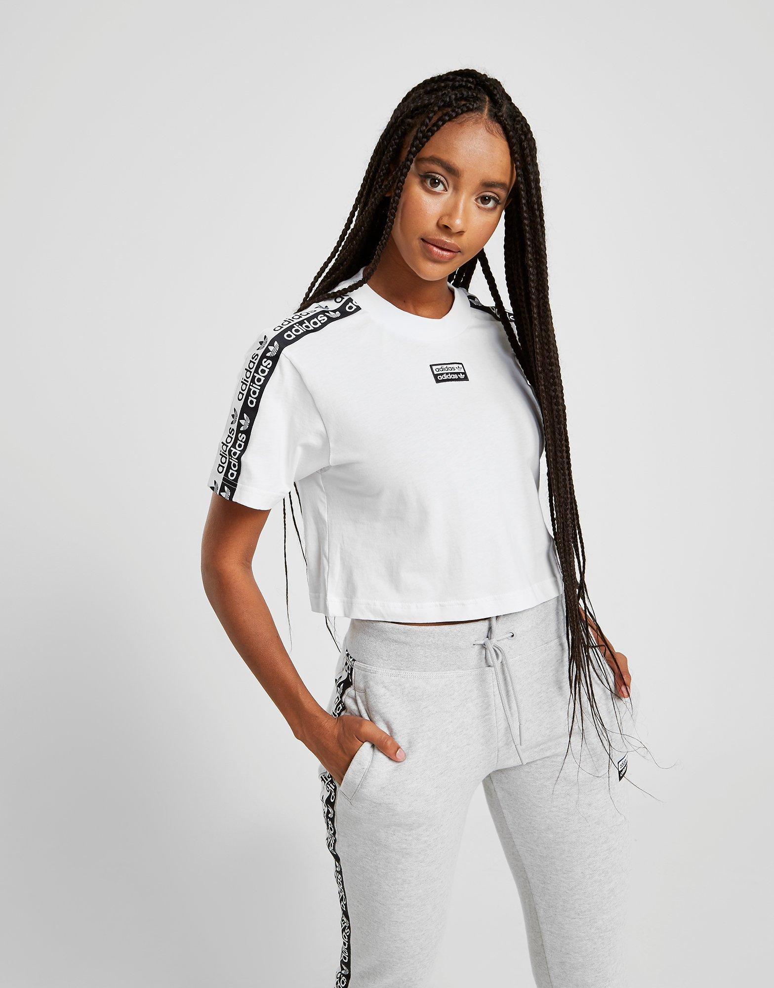 adidas tape crop top