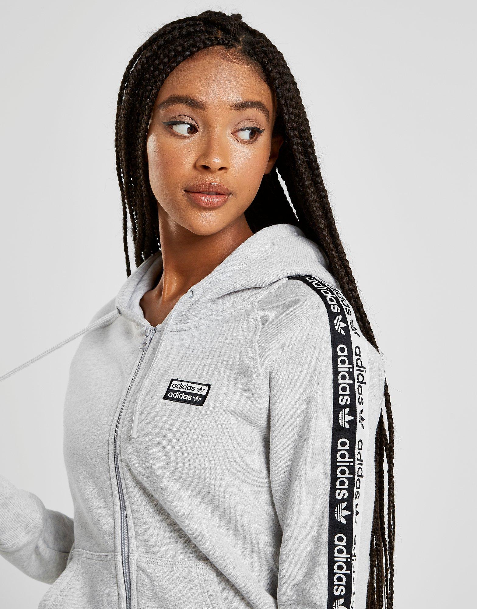 adidas originals tape fleece hoodie