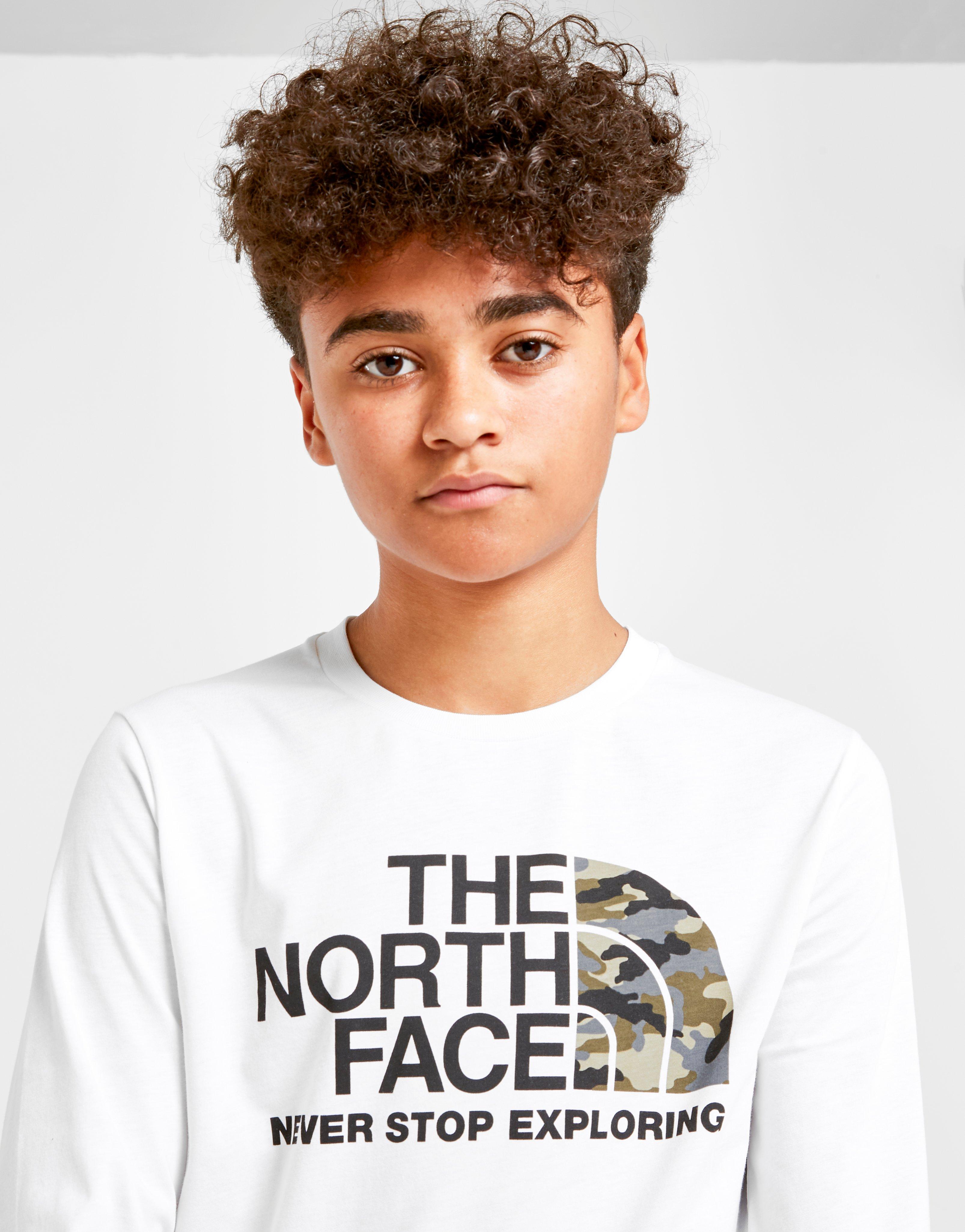 north face long sleeve t shirt junior